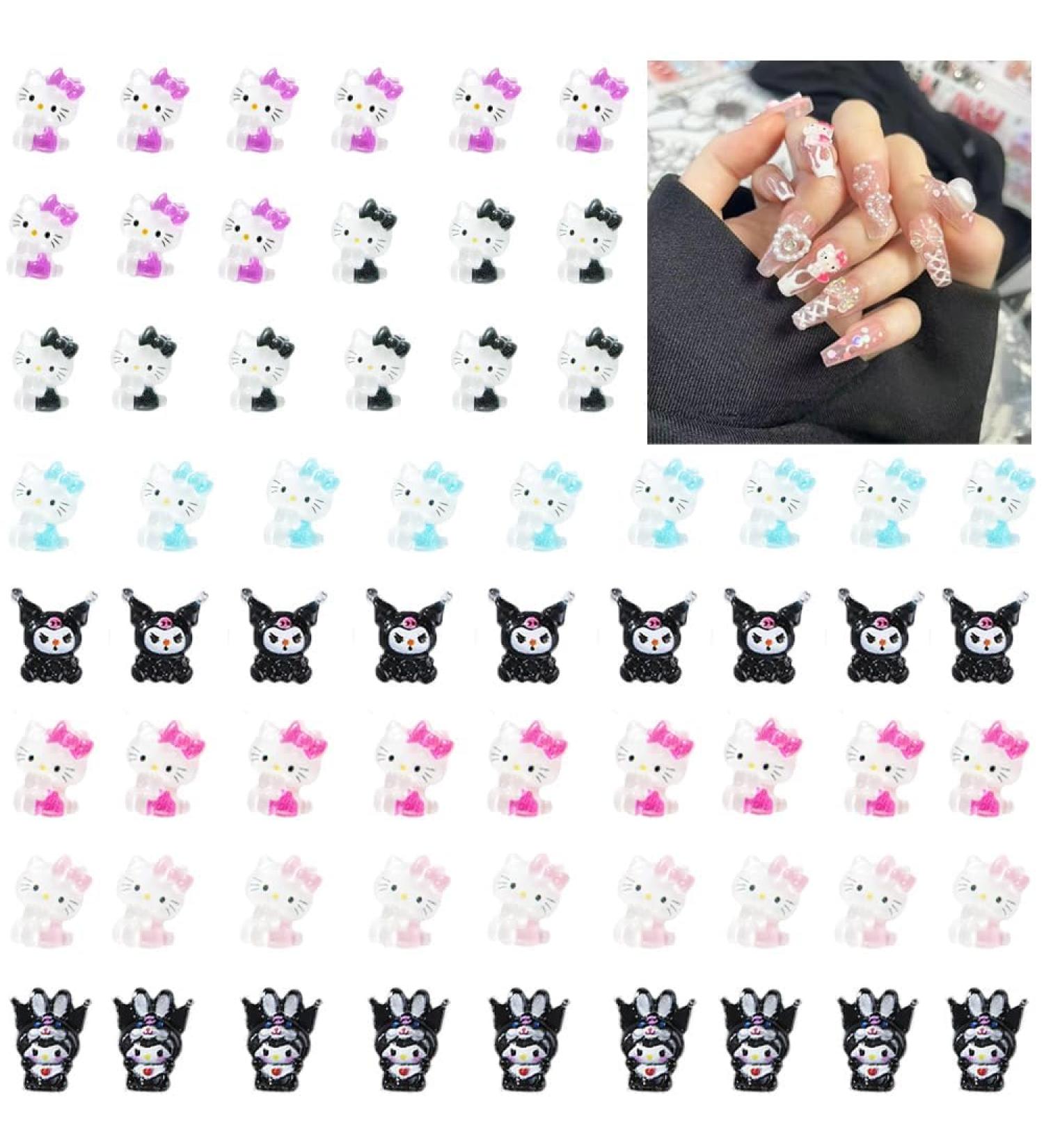 63 Hello Kitty Nail Parts Nail Parts Cute 3D Cartoon Callaway Unicorn Nail Art Supplies Resin Nail Paste Rainbow Horse Charm Cute DIY Nail Parts Nail Art Kit Animal Nails Rhinestone 63 Pcs Kitty Cat 7 Style - Buy Online on GoSupps.com
