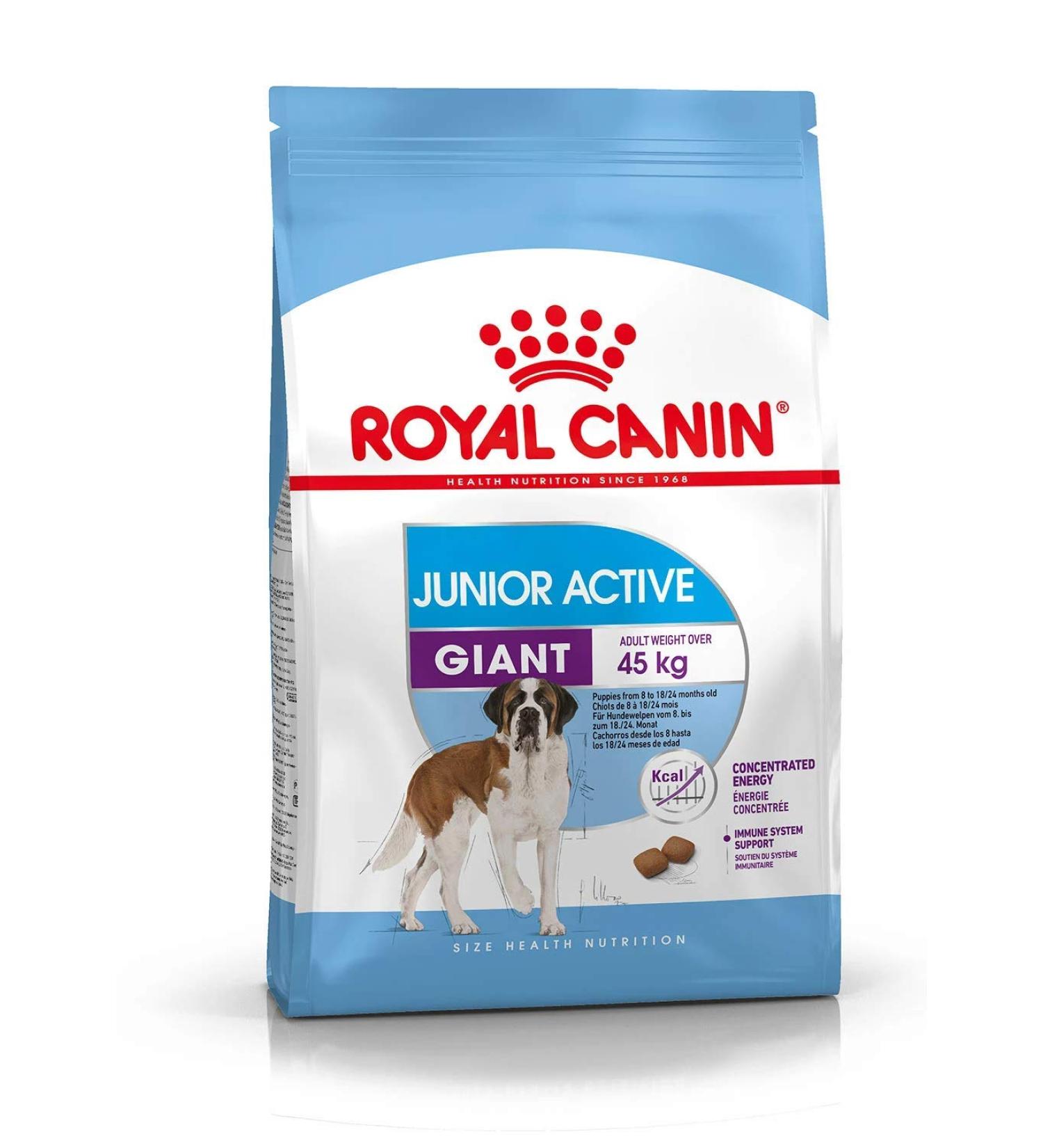 Royal Canin Puppy/Junior Dry Dog Food Giant Active 8-18/24 Months ( 45kg) 15kg - Buy Online on GoSupps.com