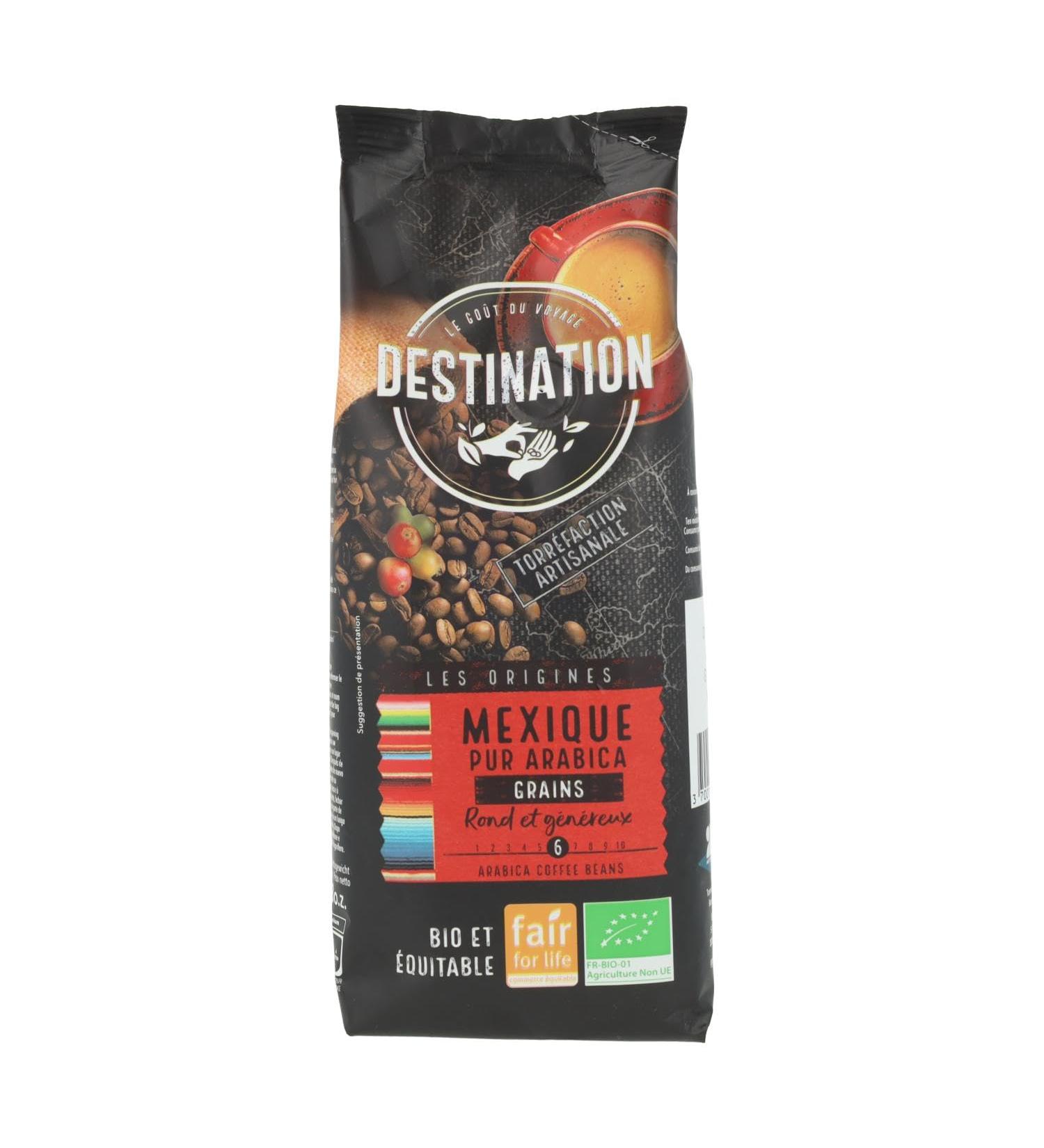 destination premium Organic 100% Arabica Mexican Coffee Beans 250g