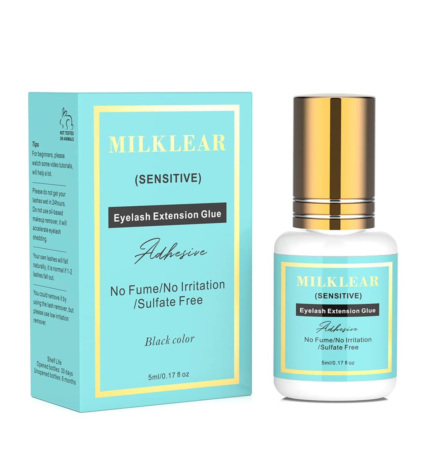 Milklear Lash Glue 5ml - Strong Hold & Long Lasting | No Irritation | Sensitive Formula | 3s Drying Time - Buy Online on GoSupps.com