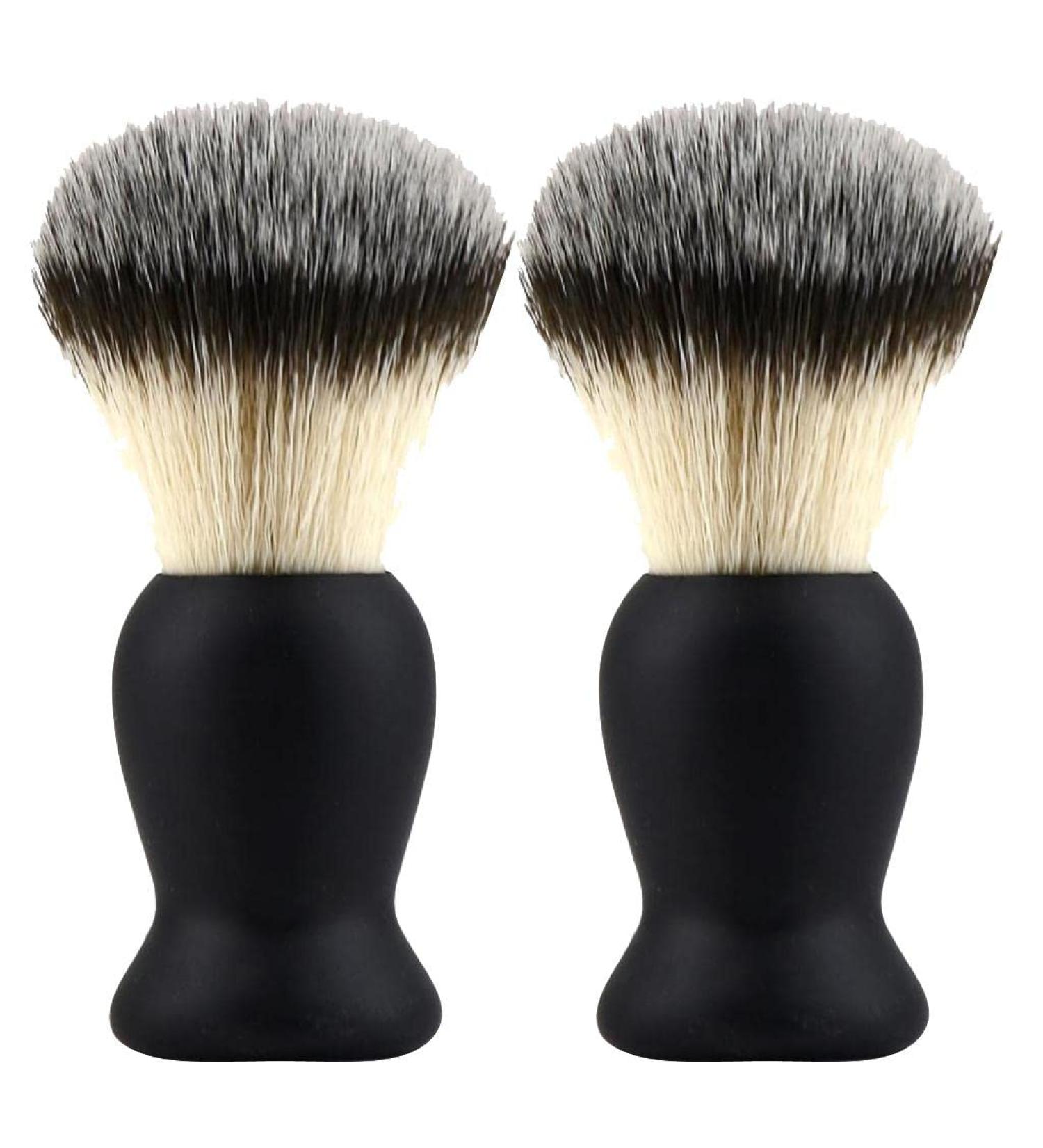 Seasaww 2x Black Nylon Brushes - Premium Hair Salon & Shaving Brush Accessories for Professional Use - Buy Online on GoSupps.com