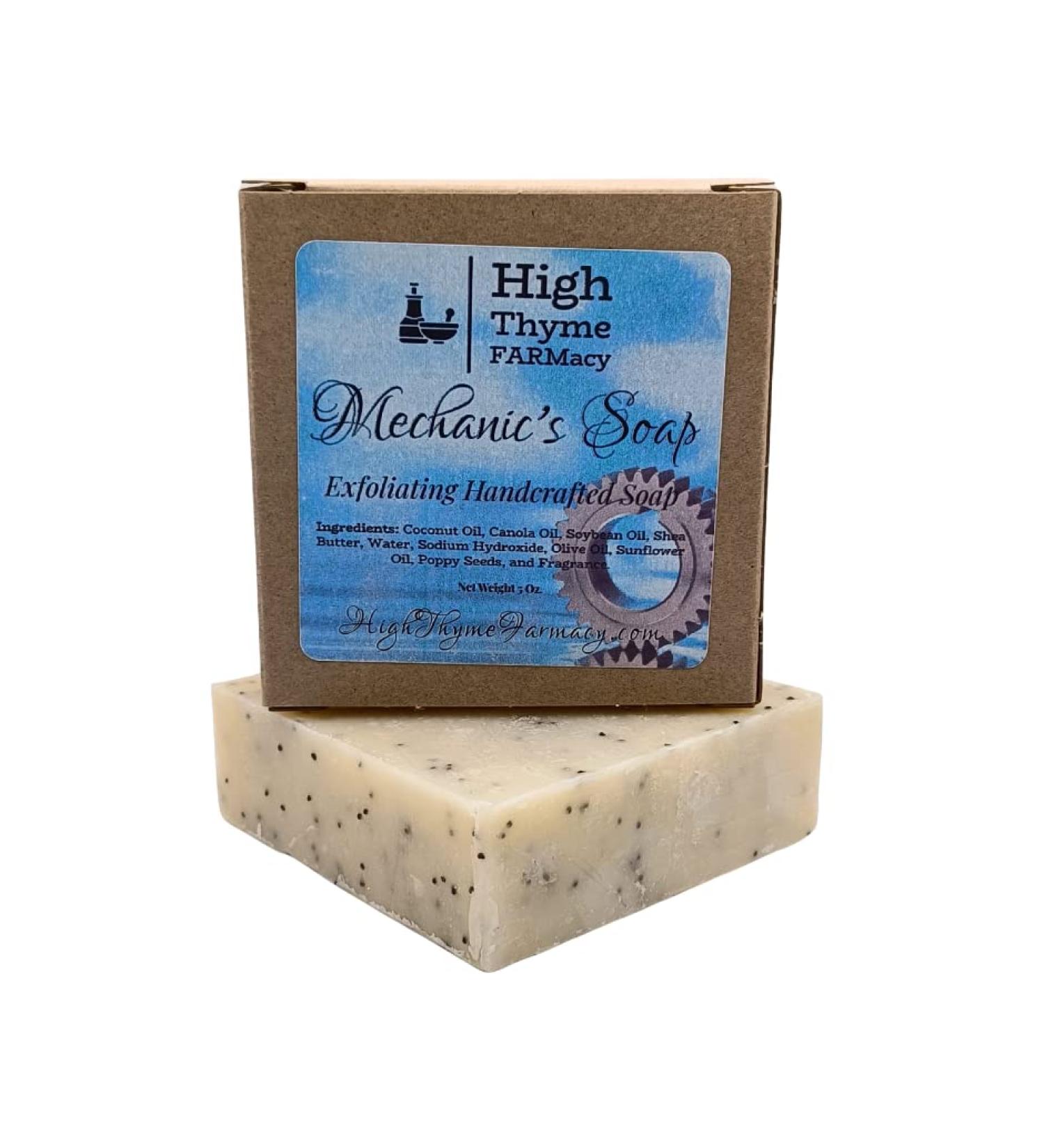 Mechanics Soap Bar - 5oz Citrus Exfoliating Handmade Soap for Heavy Duty Grease Removal - Poppy Seed Scrub for Mechanics - Buy Online on GoSupps.com