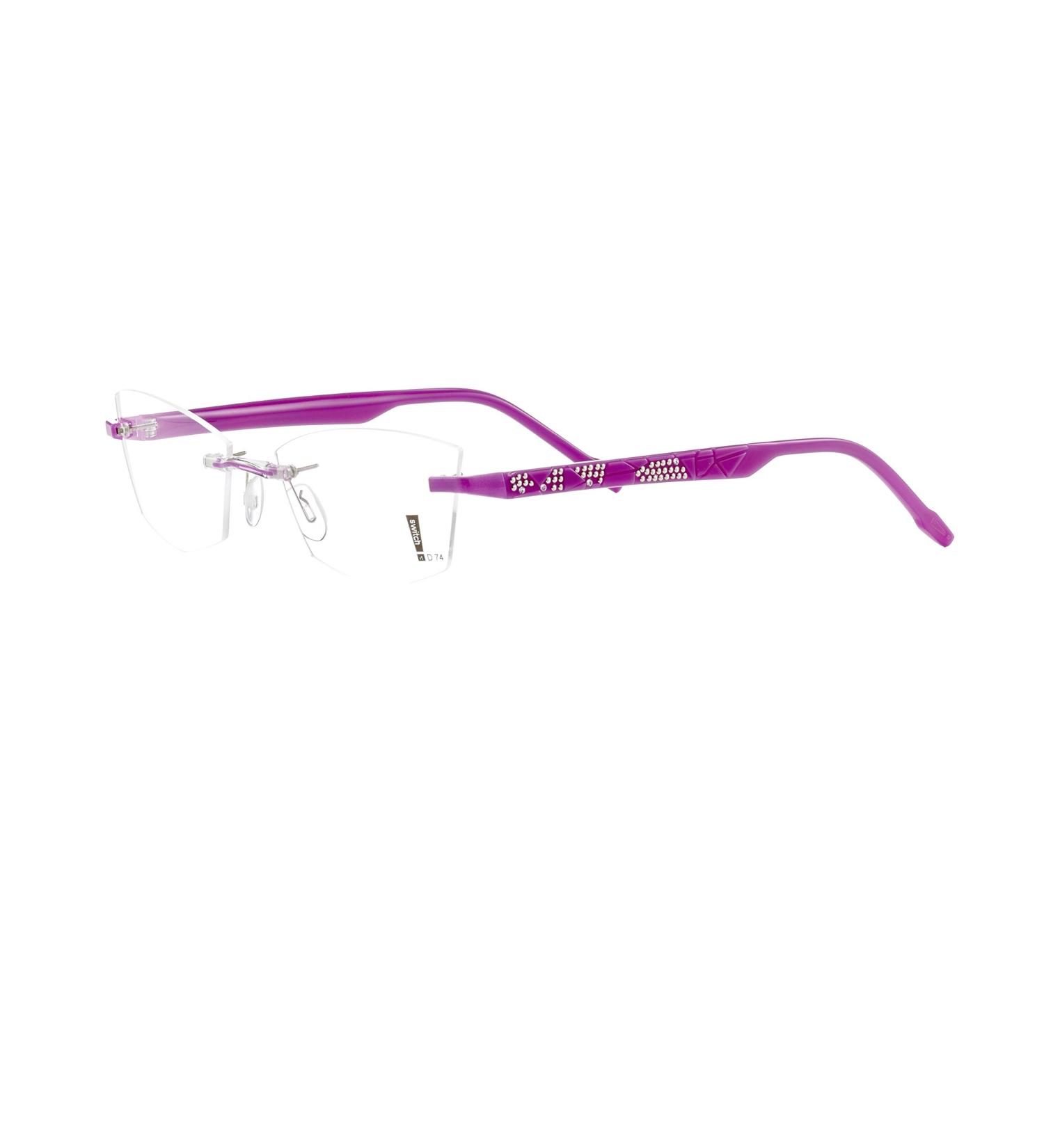Switch it! Exclusive set with stones and rivets - acetate interchangeable temples in different colors 135mm 9075: Pink
