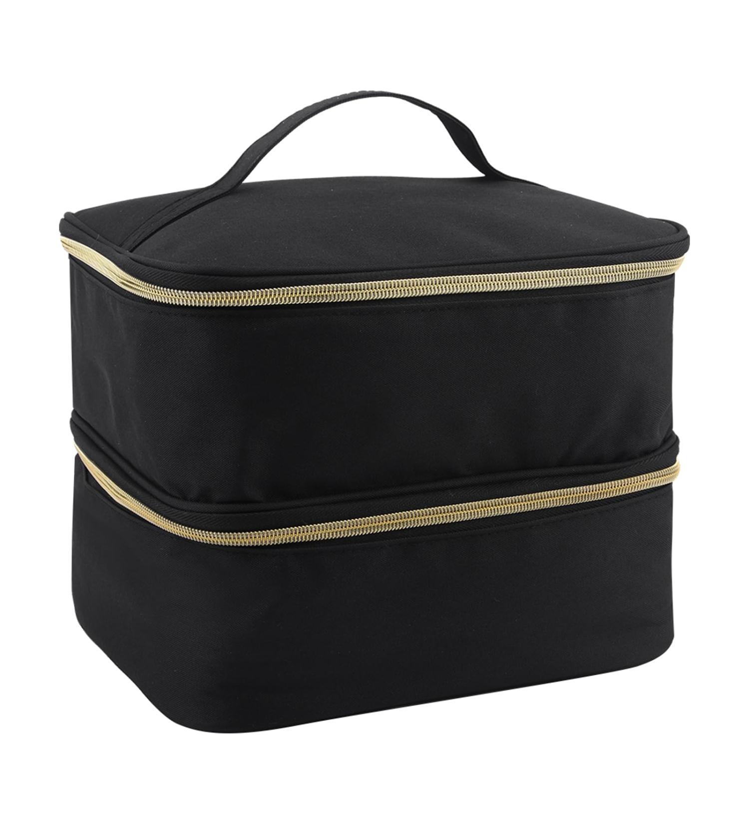 Jaeskeclip Nail Polish Bag Double Layer Oxford Cloth Zipper 30 Grids Nail Polish Holder Manicure Tools Nail Polish Lipstick Portable and Beauty Tools Storage Box(black) black - Buy Online on GoSupps.com