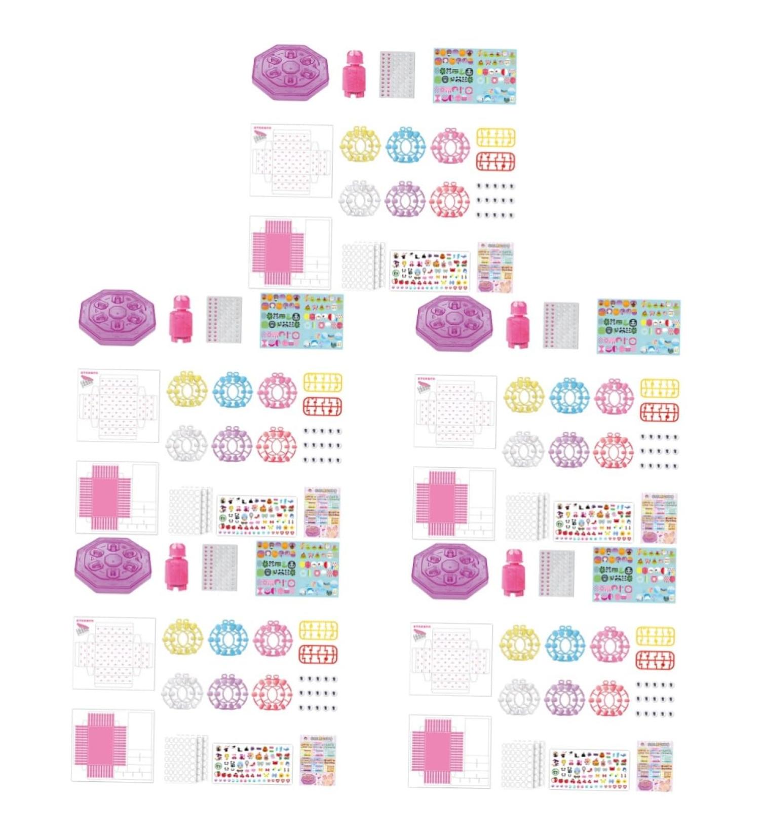 minkissy 5 Sets Children's Nail Art Toys Children Manicure Toy Nail Accessories Charms Kid Nail Polish Diy Kids Nail Art Kit Toddler Nail Polish Kit Make up 3d Plastic Nail Stickers - Buy Online on GoSupps.com