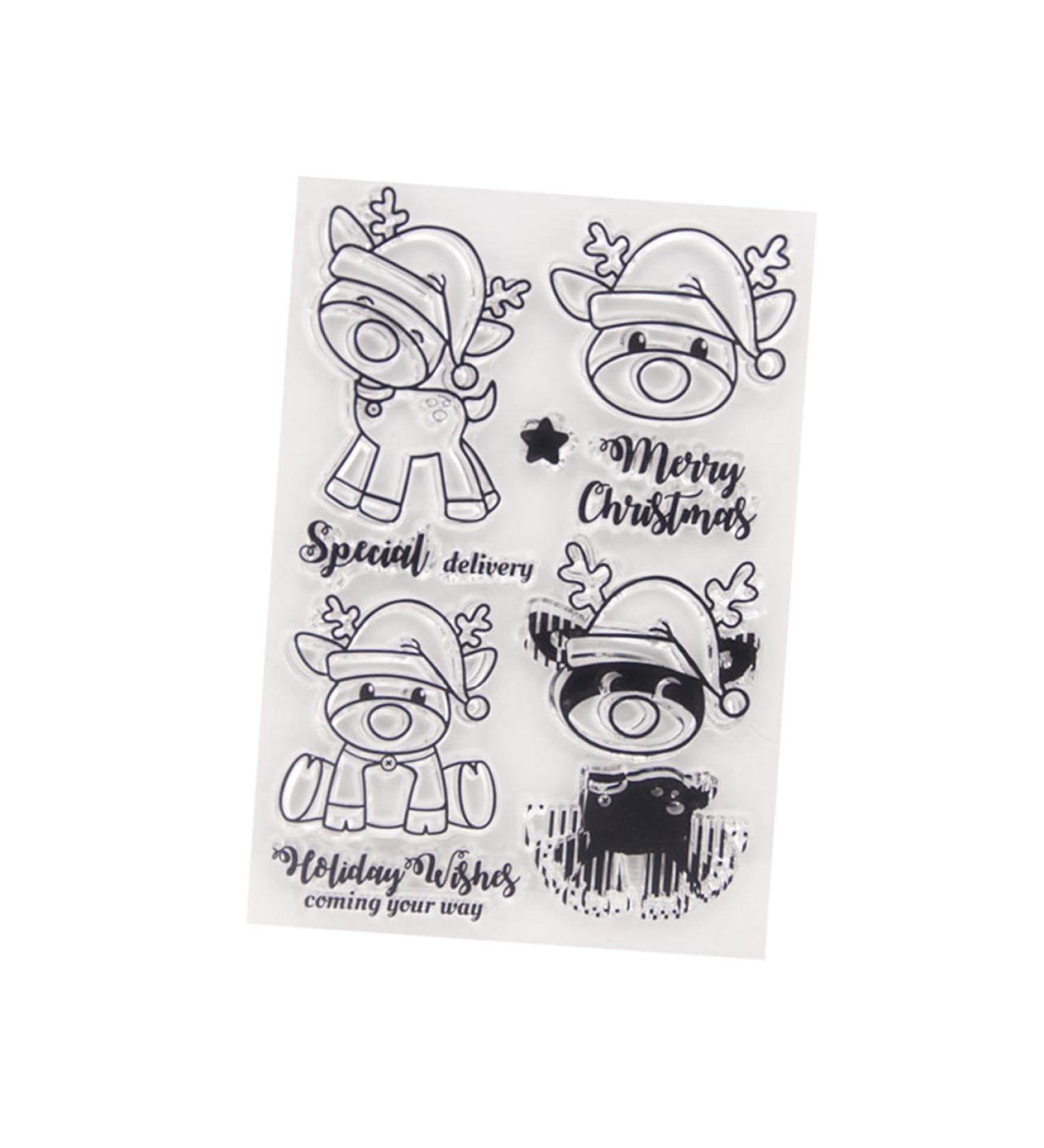 Lurrose Christmas Stamps Postage Stamps Planners Craftastic Tthe Notebook Silicone Stamps Clear Stamps Seal Scrapbook Account - Buy Online on GoSupps.com