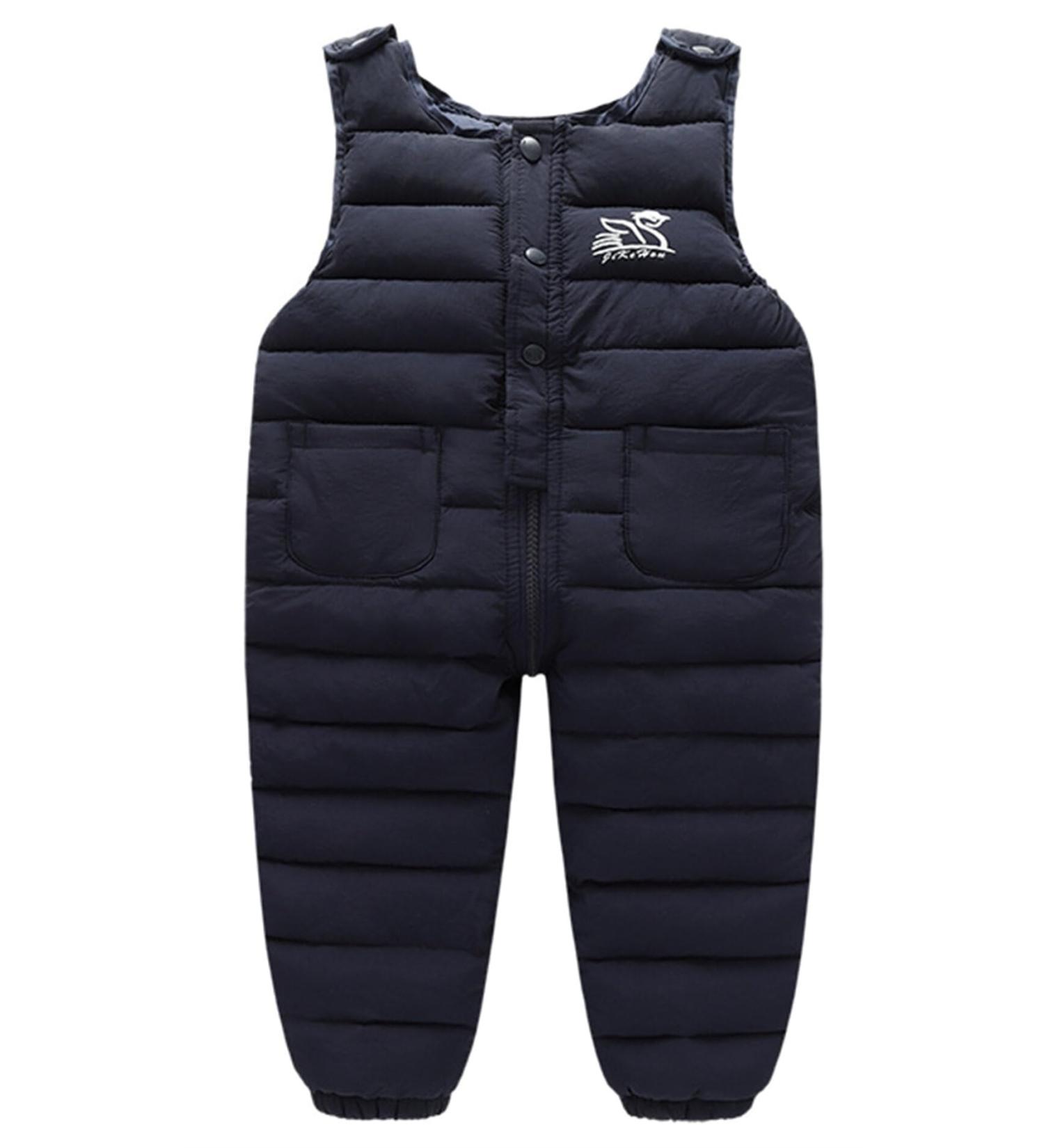 Panegy Kids Snow Pants | Water-Resistant Winter Bib Overalls | 9M-6Y | Navy Blue - Buy Online on GoSupps.com