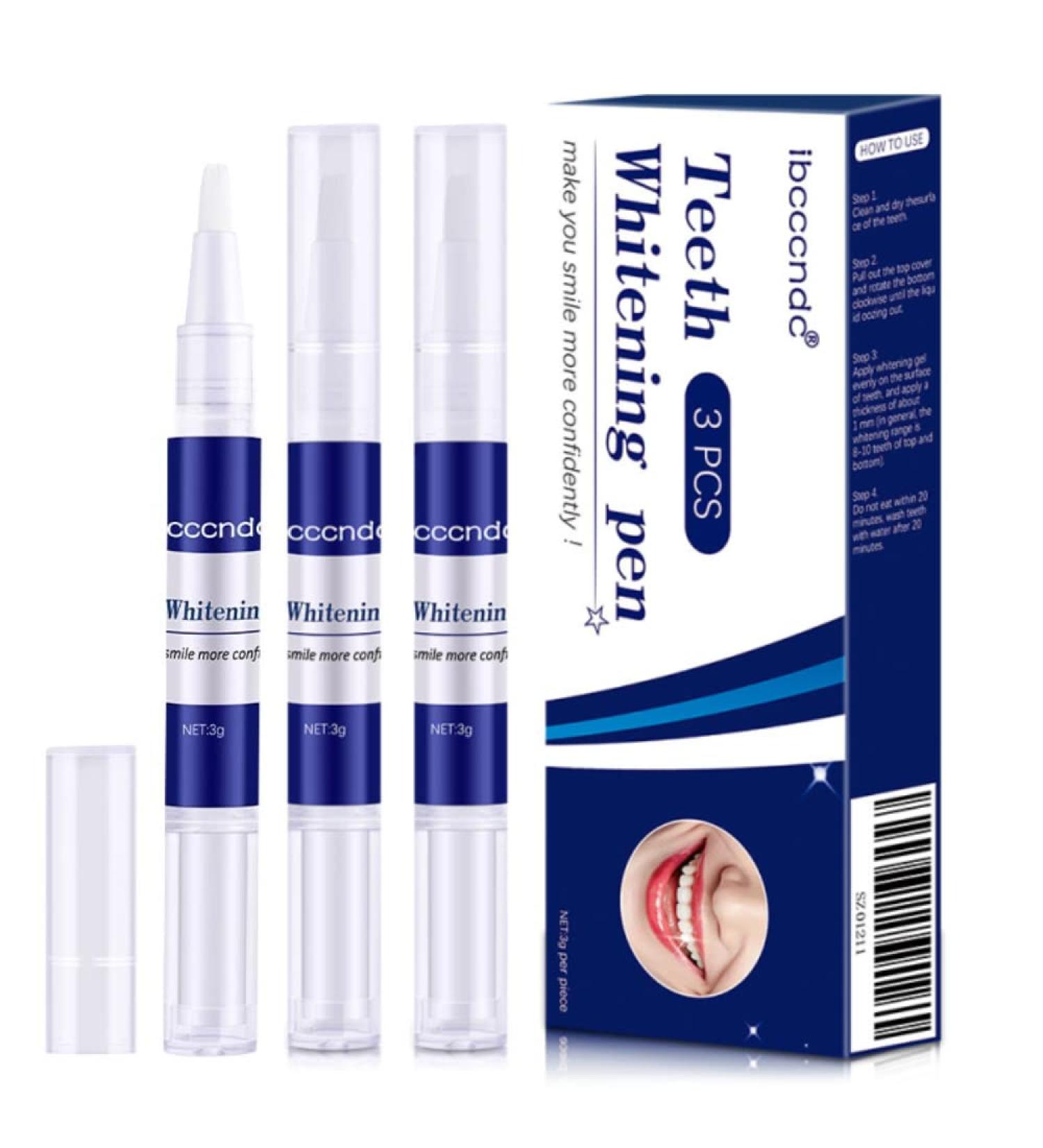 Teeth Whitening Essence Pen 3 Pcs - Effective & Painless Stain Remover - Natural Whitening Gel - No Sensitivity - Buy Online on GoSupps.com