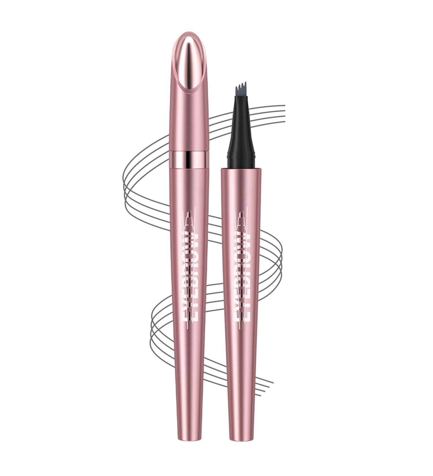 Vawolecy Waterproof Eyebrow Pencil Natural Makeup Fine Stroke Magic Eyebrow Pencil with 4 Micro Fork Tips for Women Hairlike Defined Eyebrows 3 Gray - Buy Online on GoSupps.com