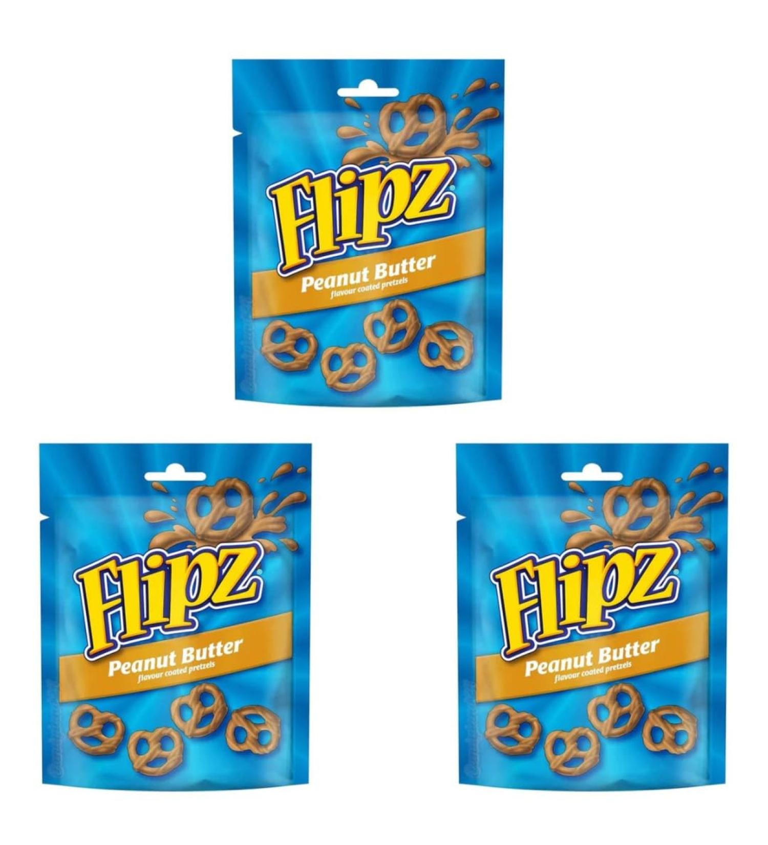 Buy 3-Way Flipz Pretzels | Peanut Butter Coated - 3x90g | International Shipping & Heartforcards Protection - Buy Online on GoSupps.com