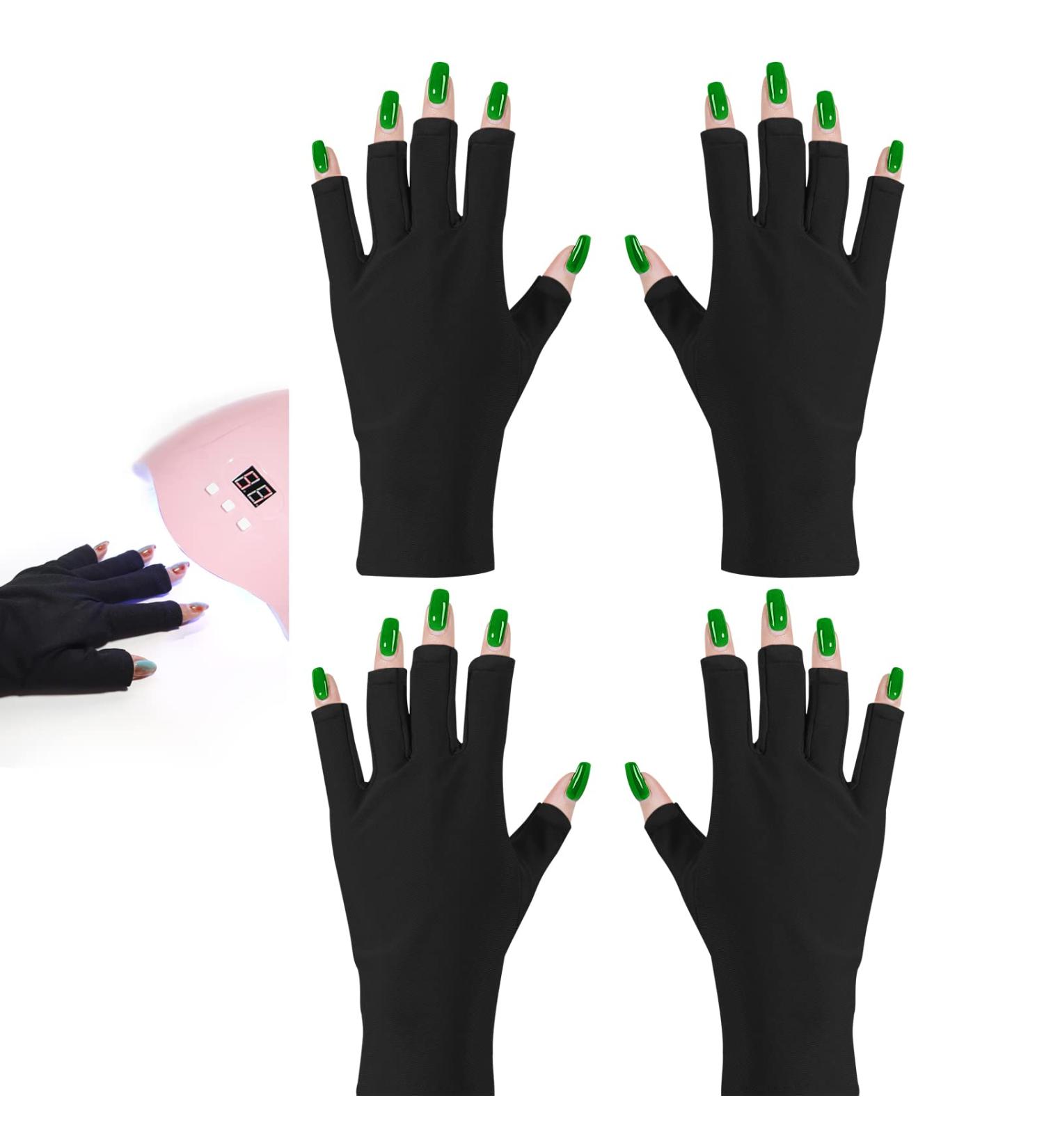 OYANIMO 2 Pairs UV Gloves for Gel Nail Lamp - Professional UPF50+ Protection Gloves for Manicures - Fingerless Anti UV Gloves for Nail Art & Skin Care - Buy Online on GoSupps.com
