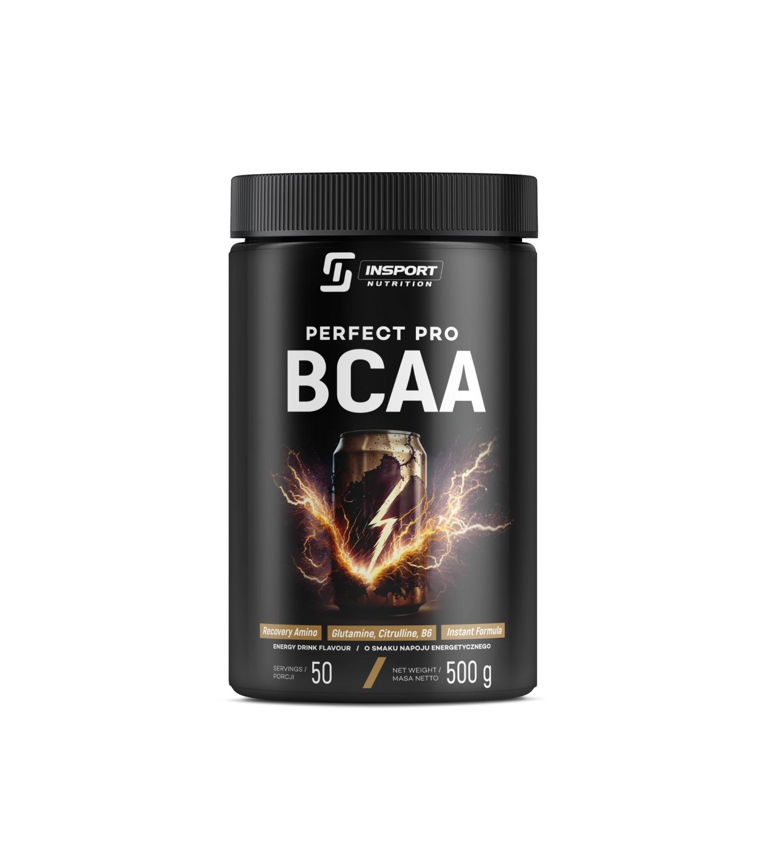 BCAA PERFECT PRO - Suppl ment Sportif Professionnel - L-Glutamine - Vitamine B6-50 Portions - 500g Poudre - Go t: (Energy Drink) - Buy Online on GoSupps.com