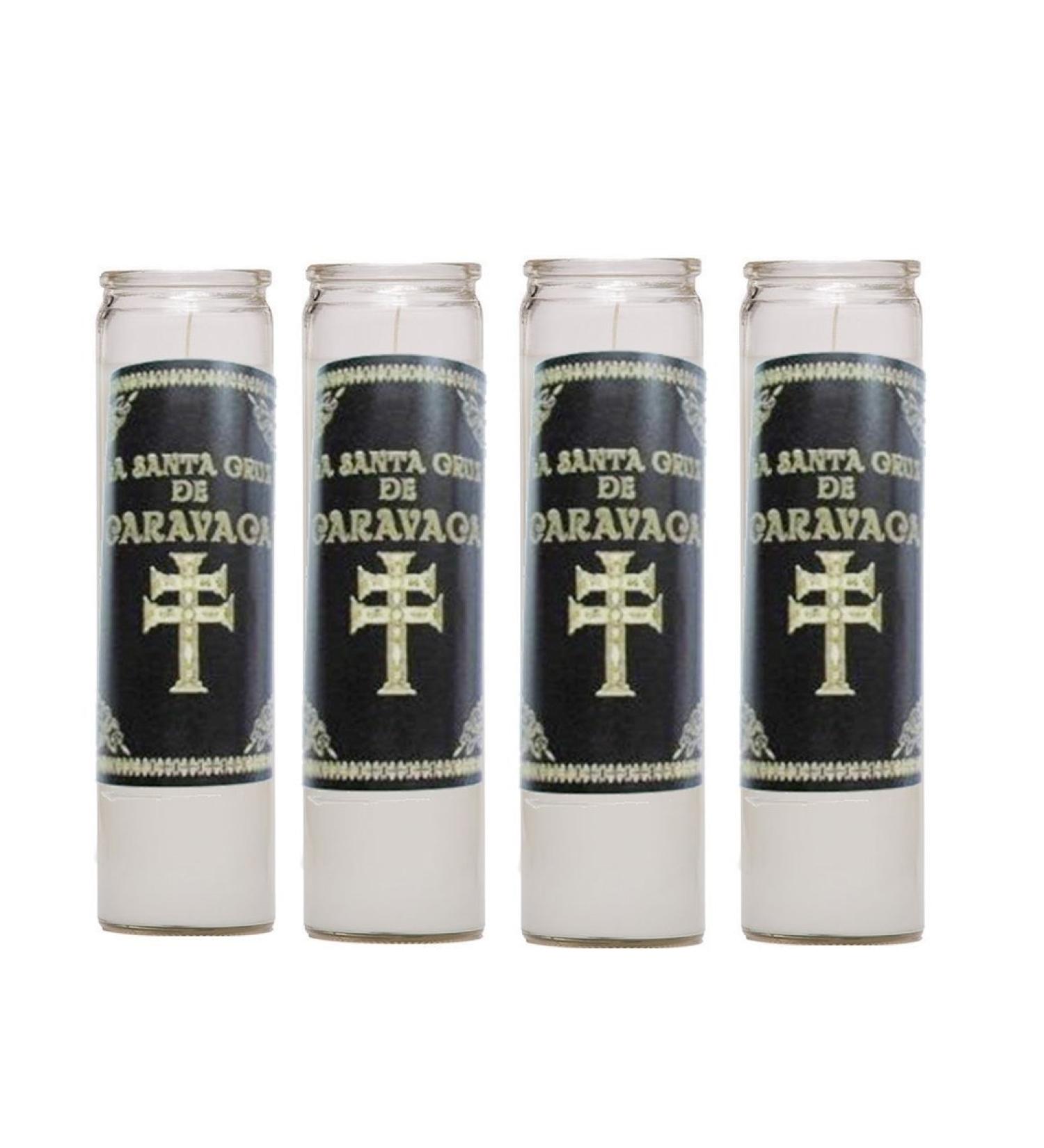 Sagrada Santa Cruz de Caravaca 4 Veladoras o Set of 4 Candles