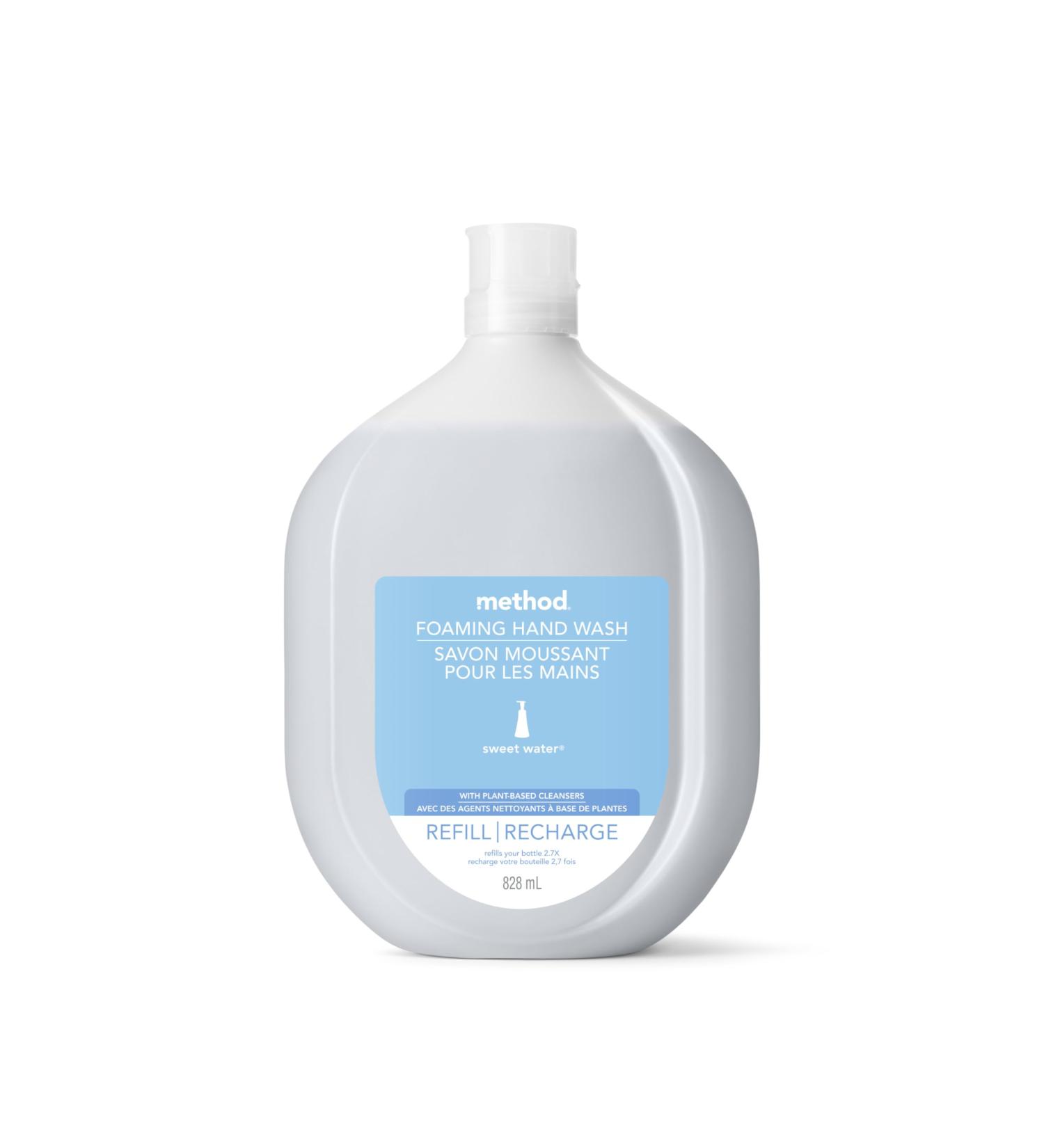 Method Foaming Hand Soap Refill Biodegradable Formula Reloads Foam Hand Wash Bottle Sweet Water Scent 828 mL - Buy Online on GoSupps.com