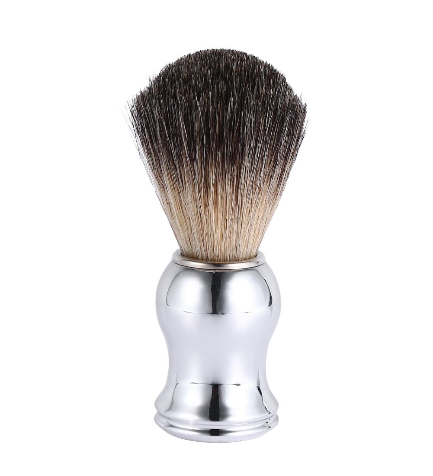 Premium Vegan Razor Brush for Men | Face Brush for Shaving Soap & Foam | Eco-Friendly Plastic Handle - Buy Online on GoSupps.com