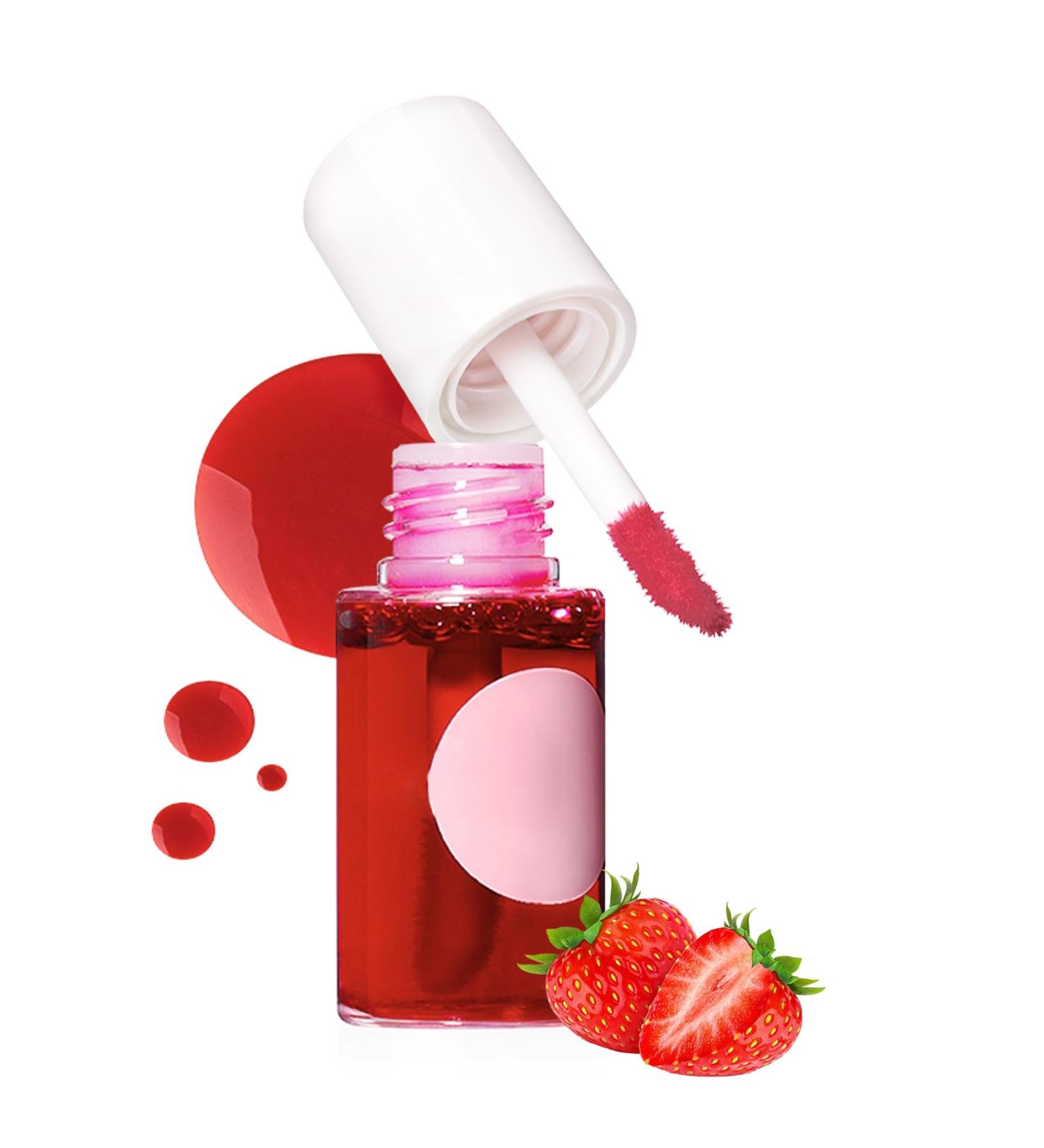 Erinde Lip Tint Stain Mini Pink Cheek Stain Water Tint Korean Lip Color #02 STRAWBERRY - Buy Online on GoSupps.com