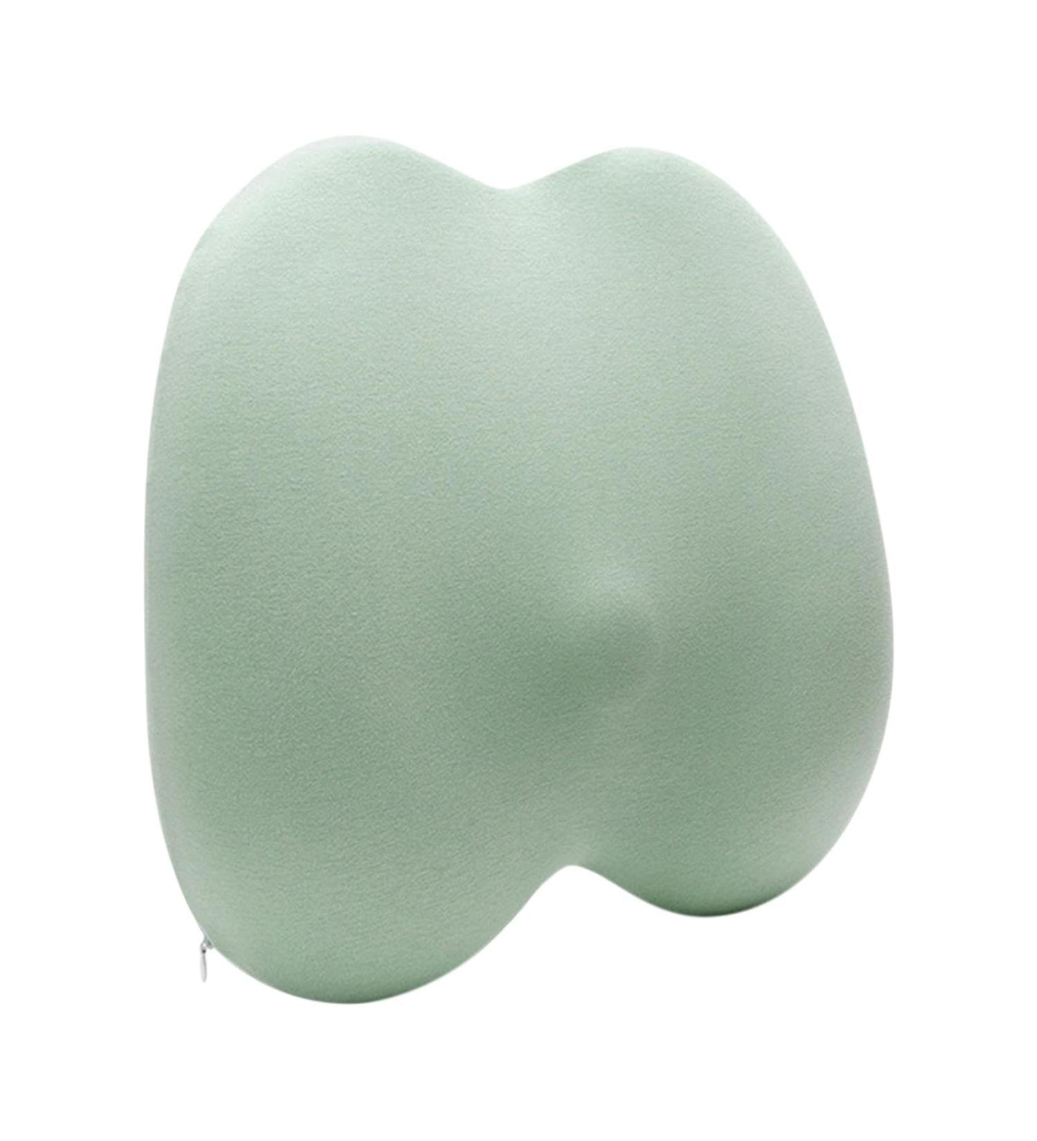 Car Backrest Cushion | Breathable Lumbar Support Cushion | Summer Soft Sponge Waist Protection Cushion Ergonomic Backrest Cushion for Men Green - Buy Online on GoSupps.com