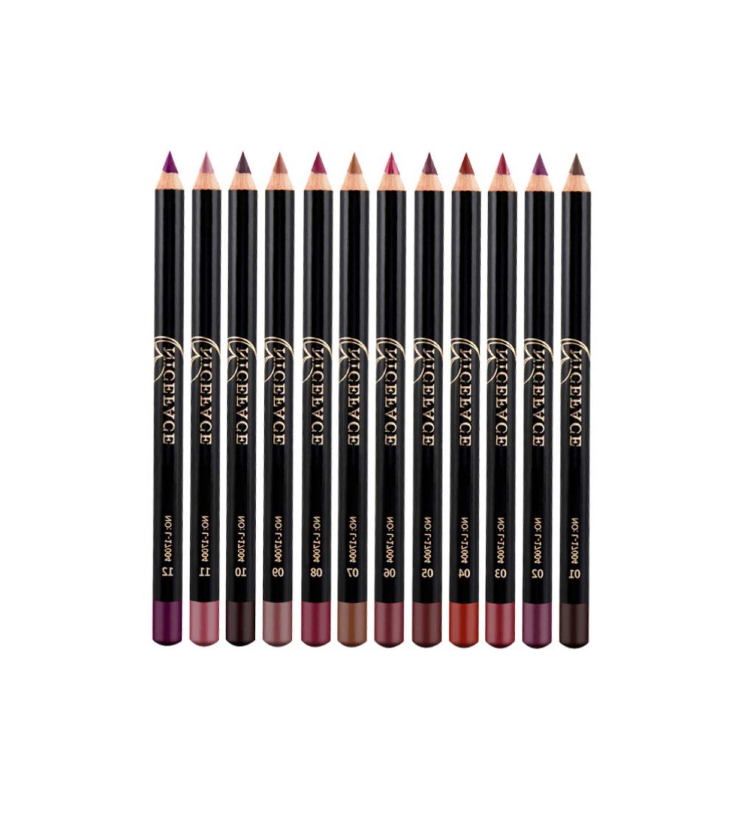 RVUEM 12pcs Lip Liner Lip Liner Makeup Lip Liner Set Lip Liner Pencil Waterproof Lip Liner for Lady Girls Women - Buy Online on GoSupps.com
