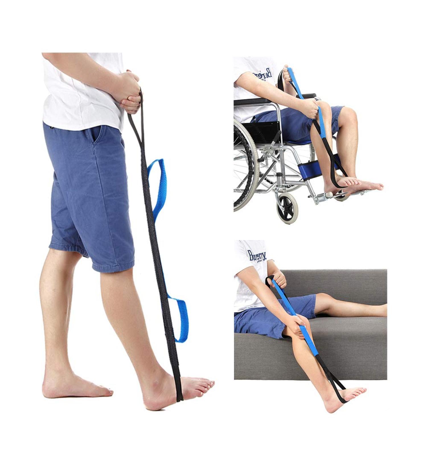 NEPPT Leg Lifter & Hand Grip Strap - Mobility Aid for Elderly, Handicapped, Pediatrics - Ideal for Wheelchair, Bed, Car - Black - Buy Online on GoSupps.com