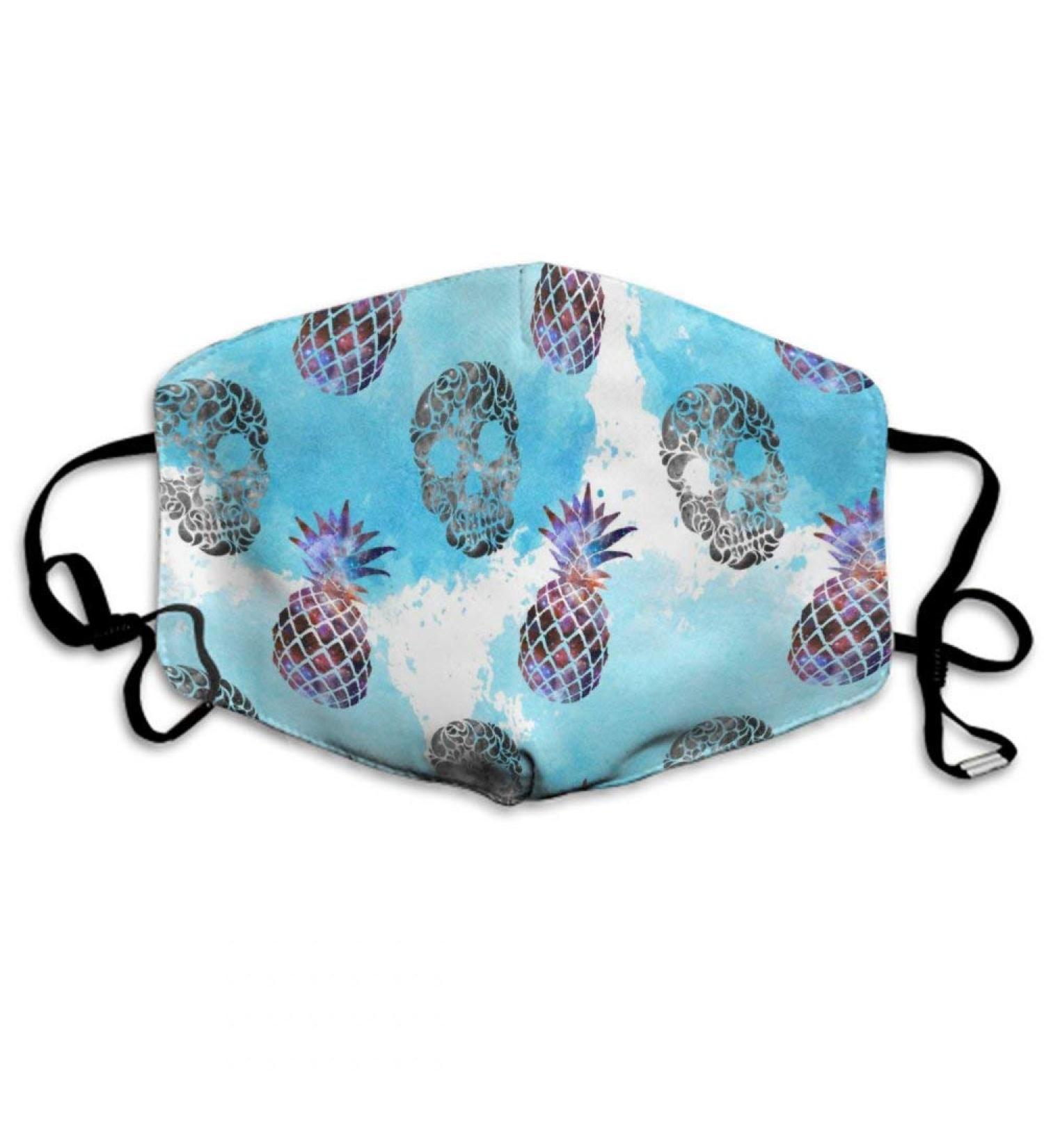 Breathable premium facial protection envelope space skull and Pineapple women men anti wind dust protection protective cover for ski cycling camping travel safety daily use