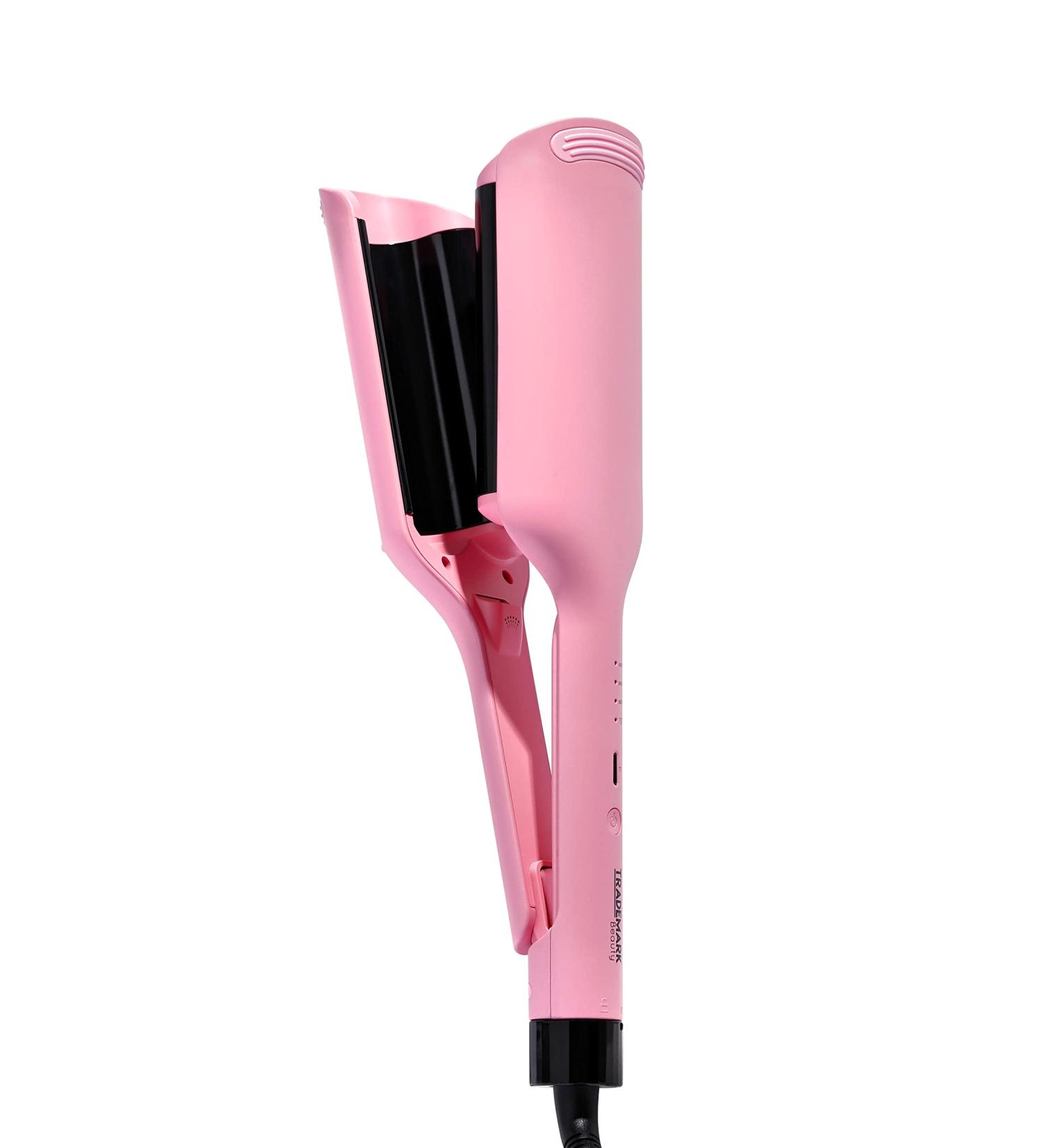 Beauty Babe Waves X 2 Barrel Curling Iron Hair Waver 1.25 inch - Adjustable Temperature Hair Curler for Beach Waves - Pink - Buy Online on GoSupps.com
