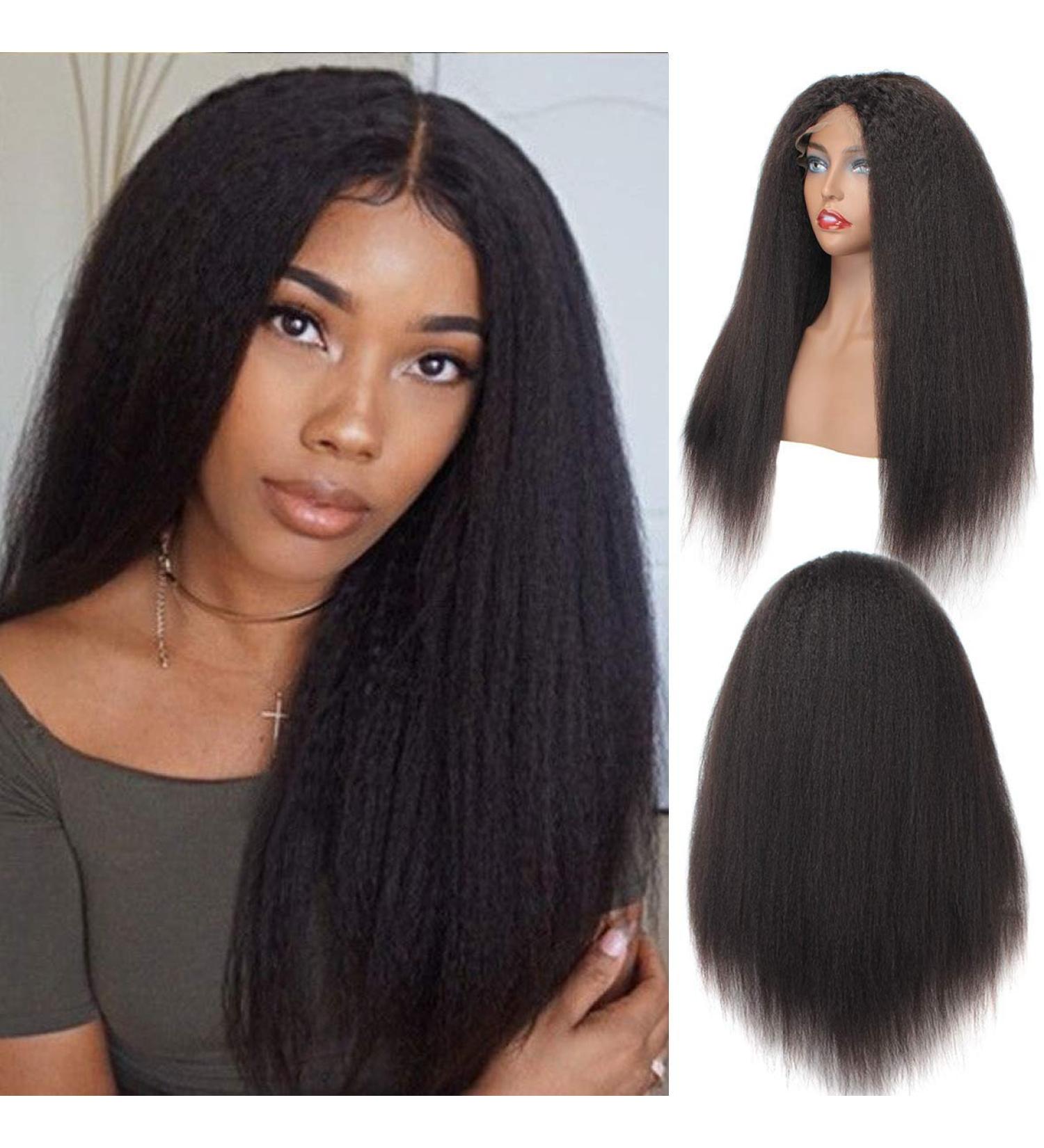 Blisshair 9A Brazilian Remy Lace Front Wig - 12inch Kinky Straight Human Hair Extensions - Buy Online on GoSupps.com