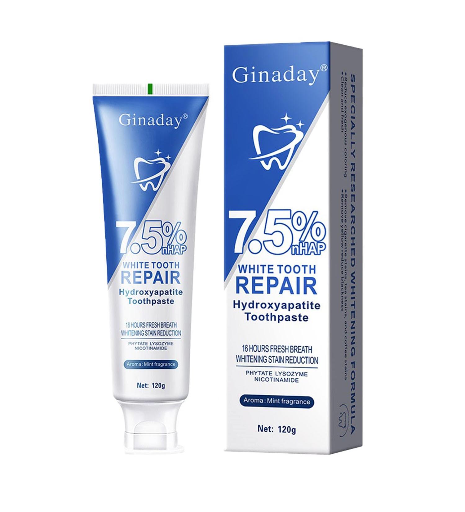 7.5% Hydroxyapatite Toothpaste Hydroxyapatite Toothpaste for Advanced Enamel Protection and Tooth Strengthening. (1) - Buy Online on GoSupps.com