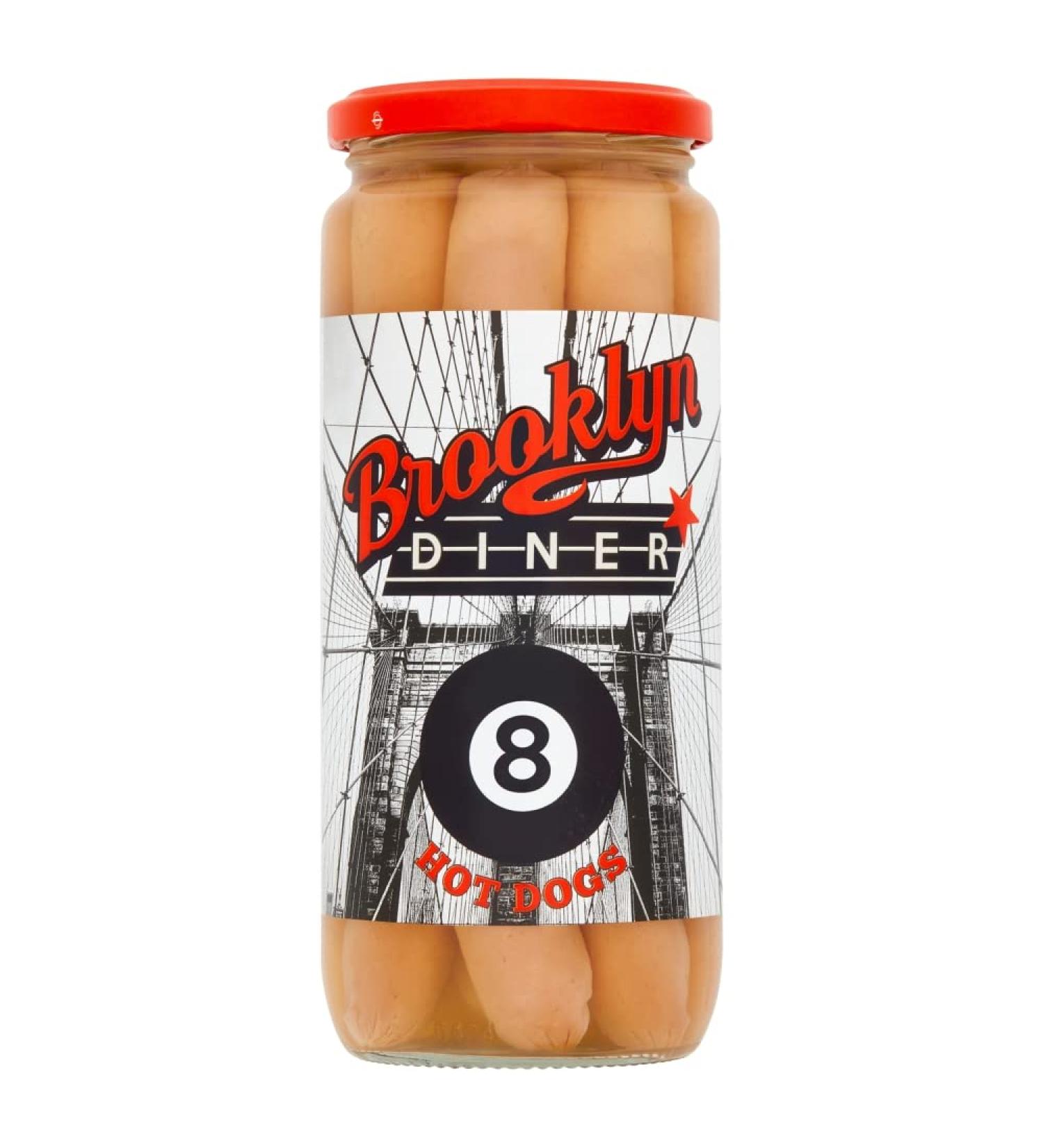 Brooklyn Diner 8 Hot Dogs 550g
