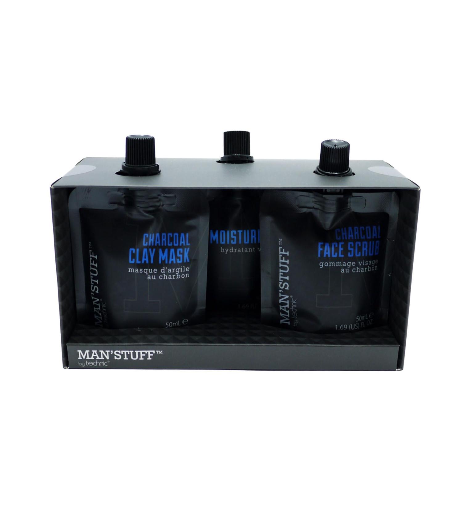 Technic Man'Stuff Charcoal Skincare Set - 3 x 50 ml