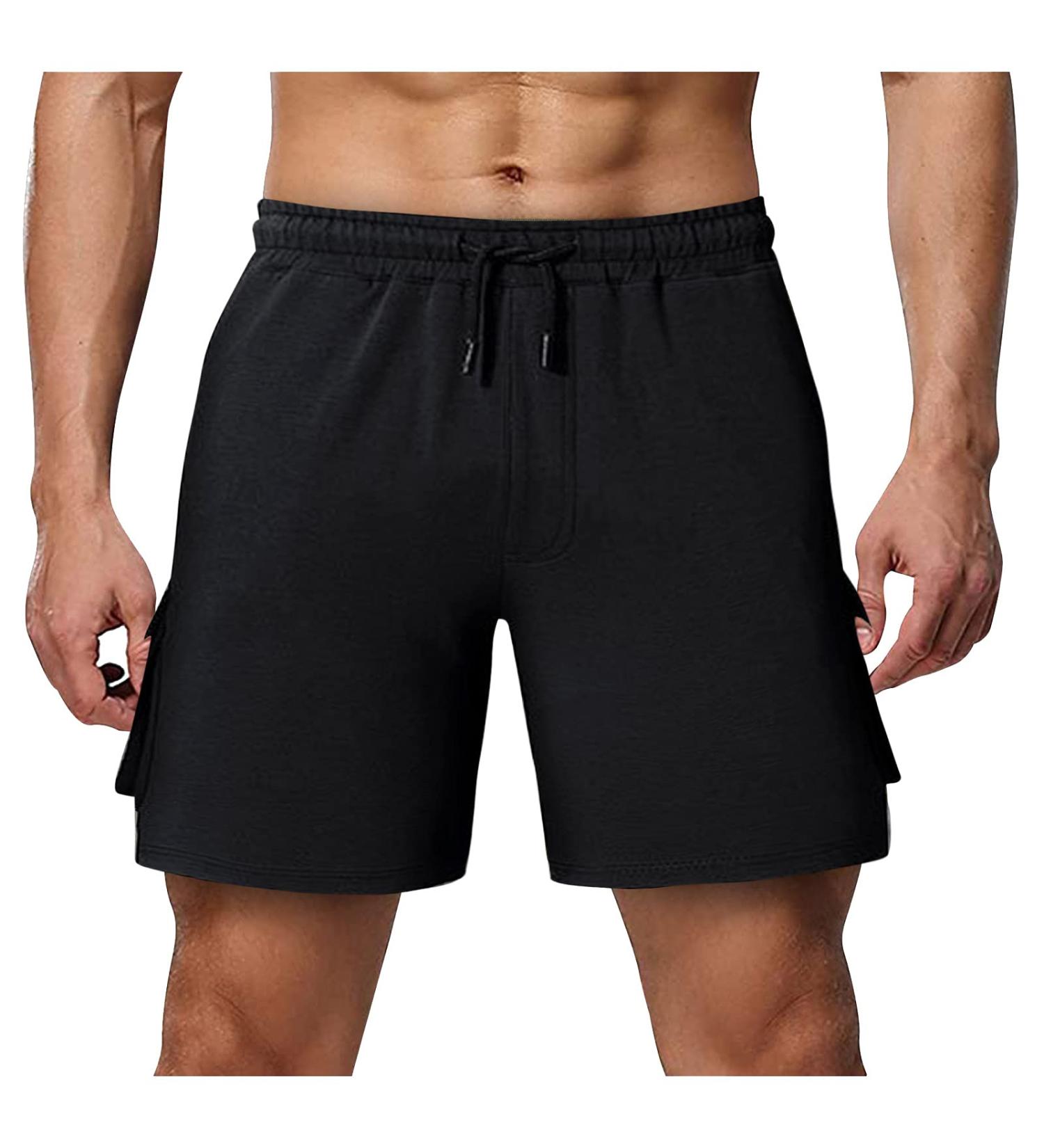 Ronony Men s Sport Shorts - Comfortable Loose Fit Jogging & Running Shorts with Pockets - Summer Cotton Casual Trousers - Available in XXL - #Black - Buy Online on GoSupps.com