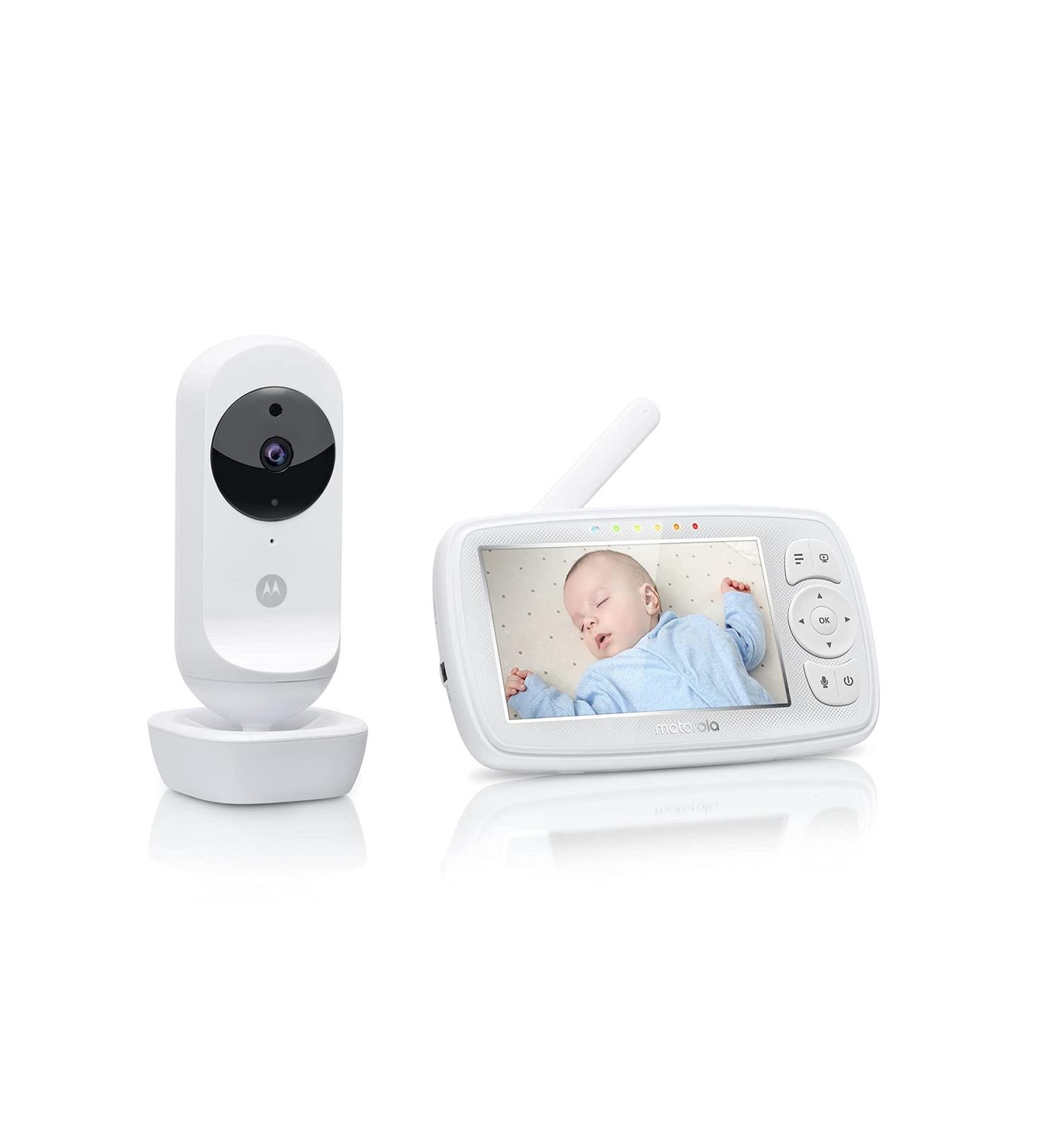 Motorola Ease 44 Connect WiFi Baby Monitor with Camera - 4.3 Display - Night Vision Lullabies - Room Temperature Monitoring - White - Buy Online on GoSupps.com