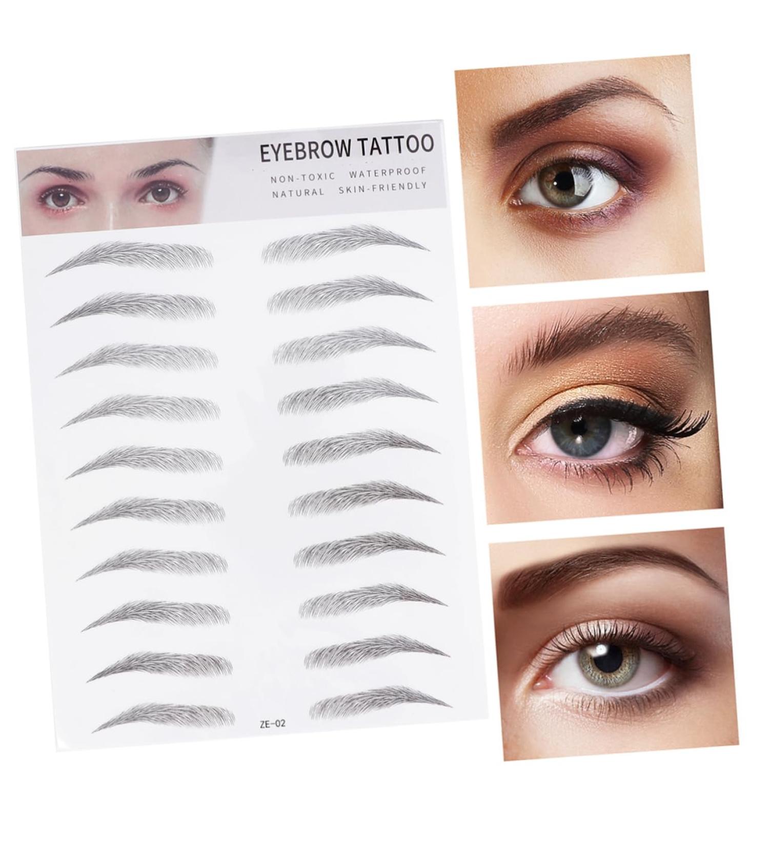 Eyebrow Sticker 2pcs 3d Eyebrow Stickers Cosmetology Kit Woman Suit Set Stickers Brow Shaper Makeup Eyebrow Transfer Eyebrow Hair Artificial Eyebrow Tool Black The Lazy 4d - Buy Online on GoSupps.com
