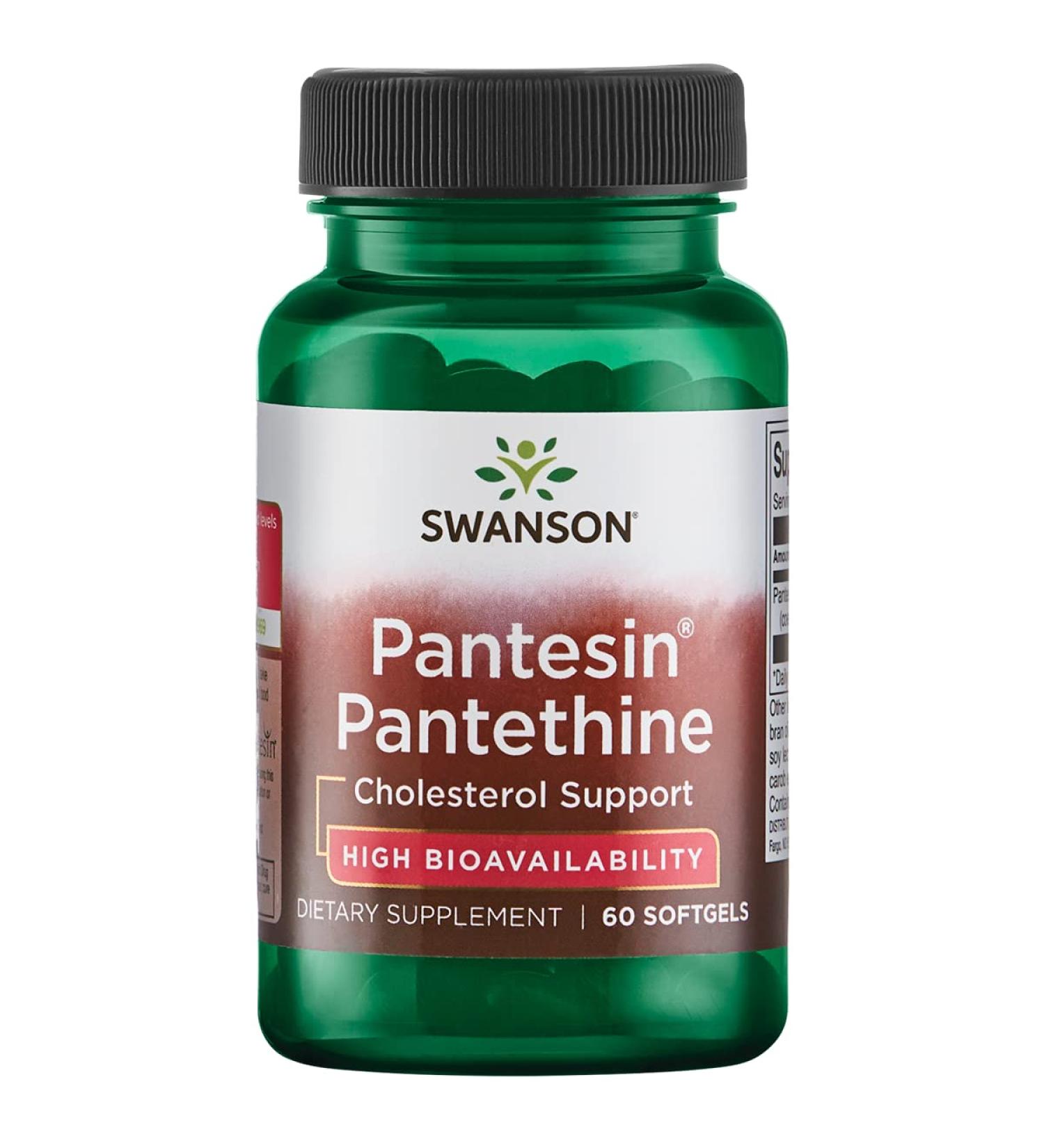 Swanson Pantesin Pantethine 300mg 60 Sgels - Support Cardiovascular Health - Buy Online on GoSupps.com