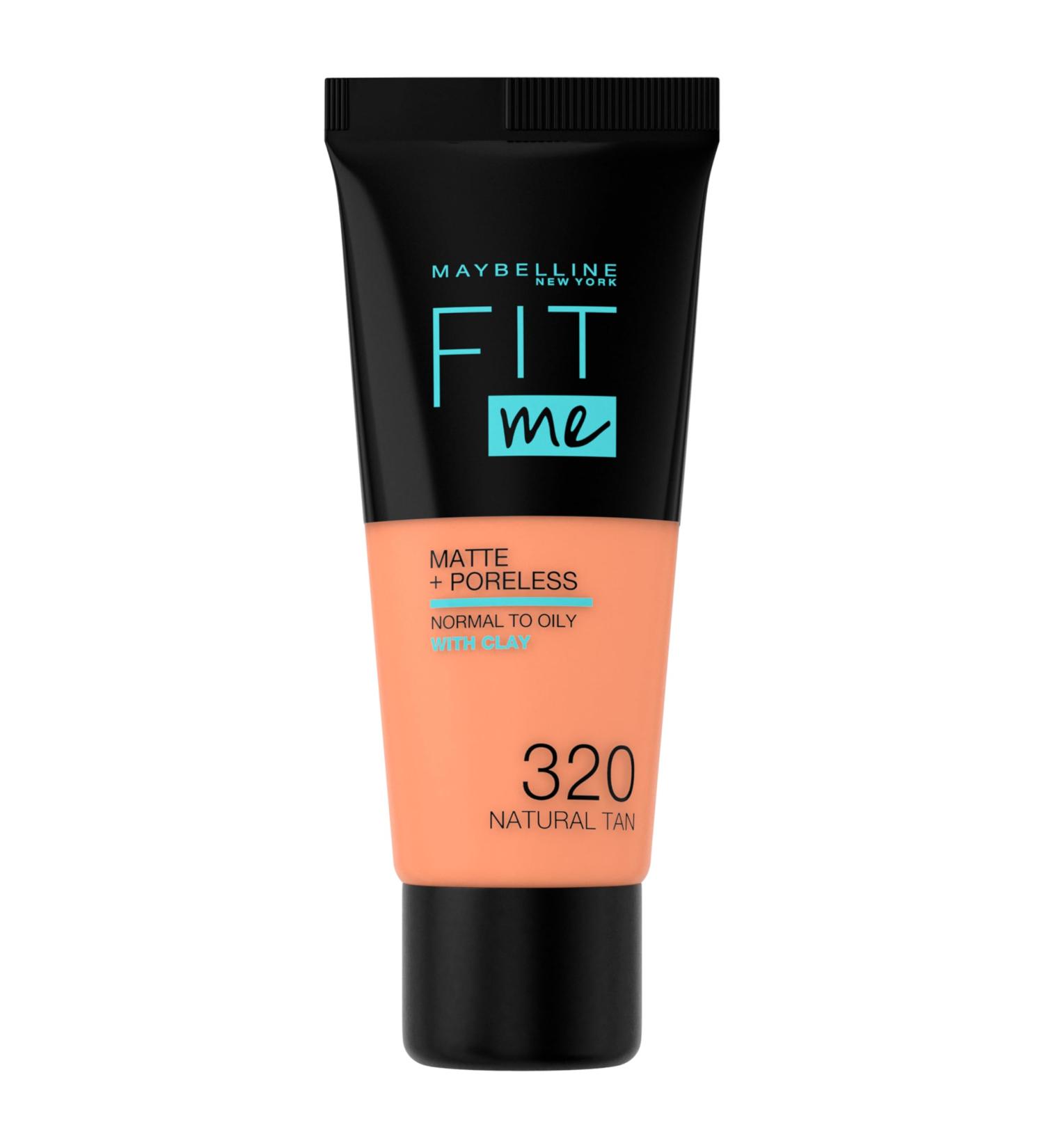 Maybelline Fit Me Matte & Poreless Makeup No. 320 Natural Tan - 30 ml Liquid Foundation Lightweight & Moisturizing Best for Medium Coverage - Buy Internationally Online - Buy Online on GoSupps.com