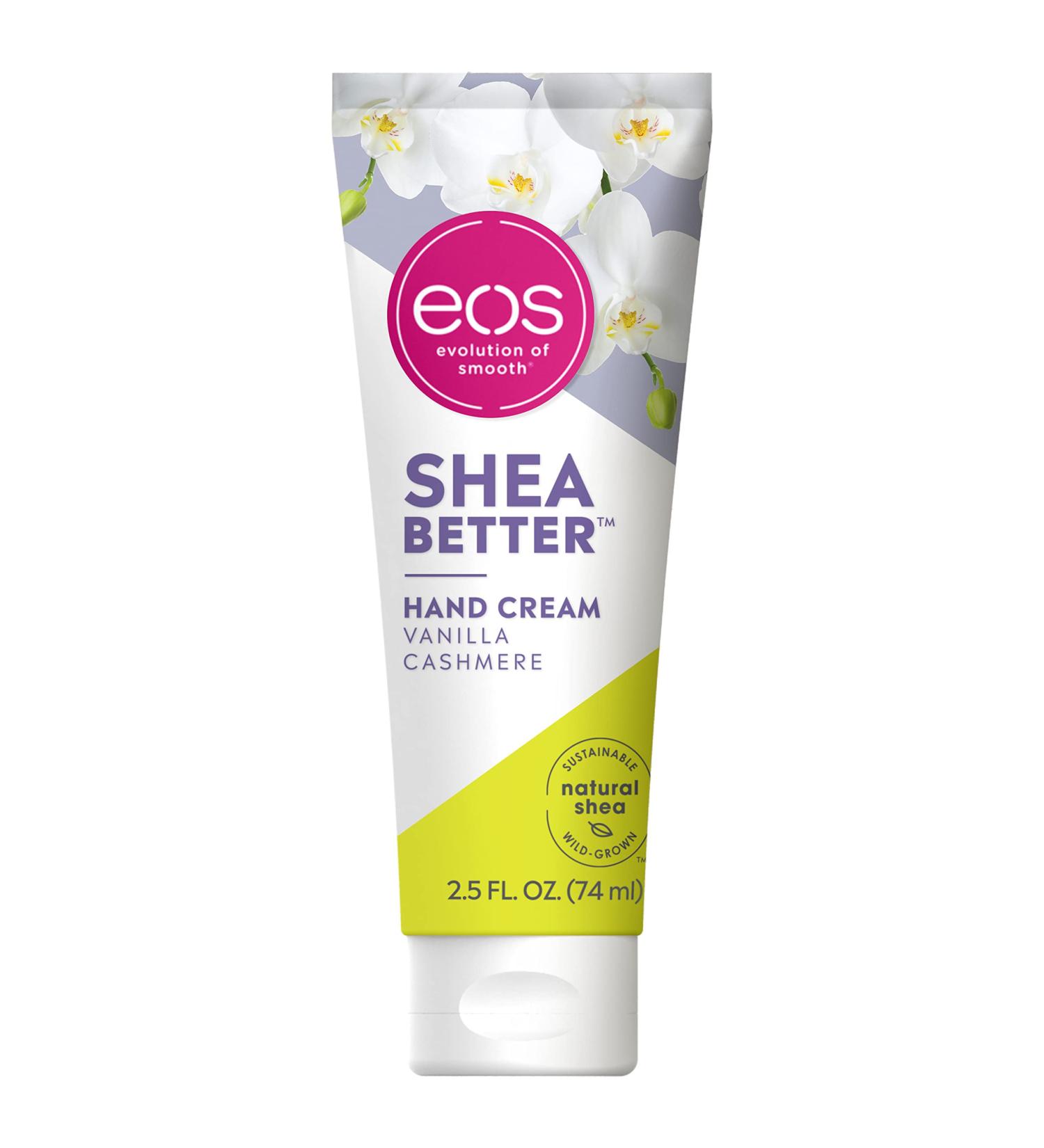 eos Shea Better Hand Cream - Vanilla Cashmere | 2.5 oz | Instant Hydration & Lasting Protection - Buy Online on GoSupps.com