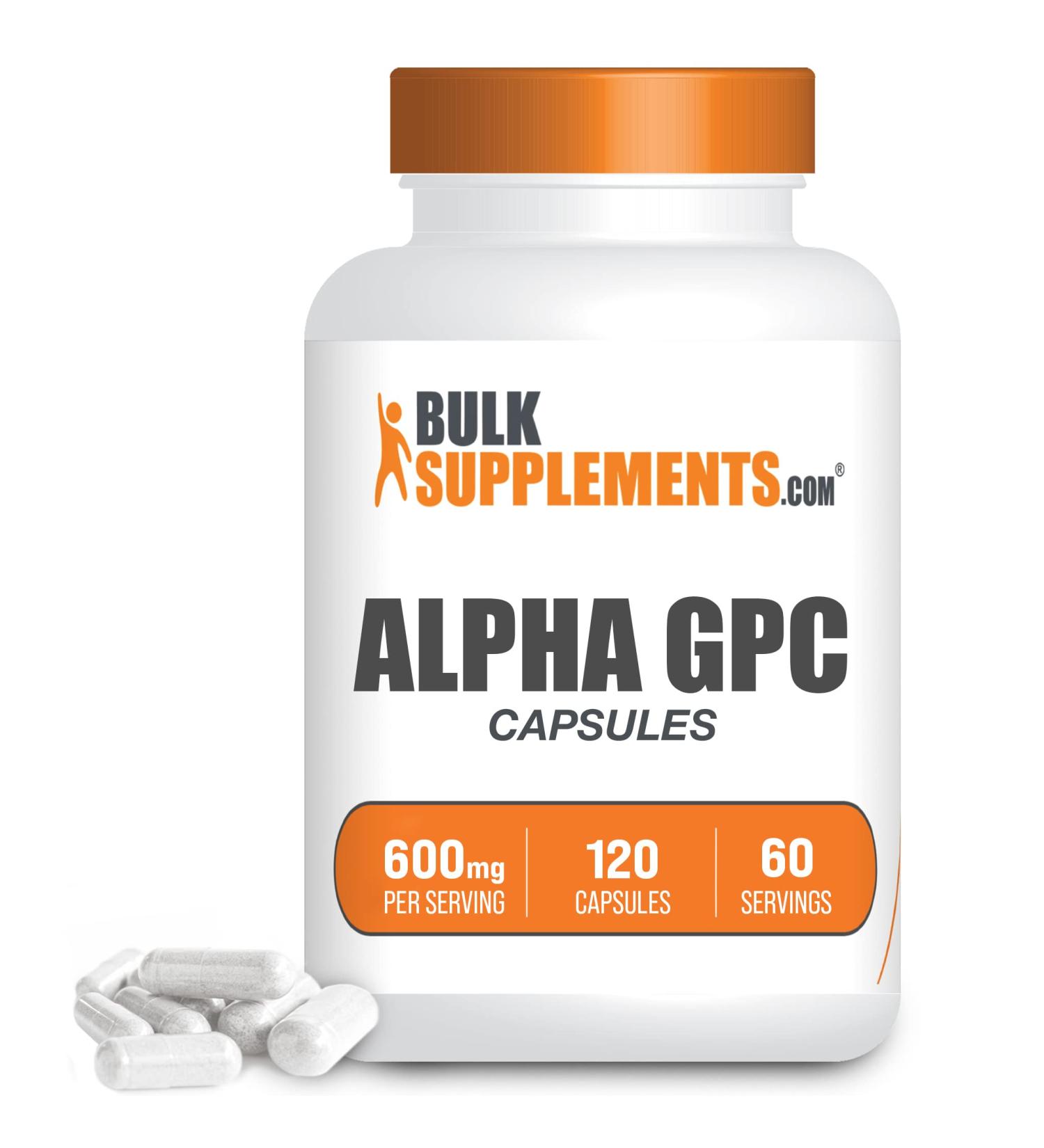 BulkSupplements Alpha GPC Capsules 300mg - Choline Supplement - 120 Capsules, 60 Day Supply - Buy Online on GoSupps.com