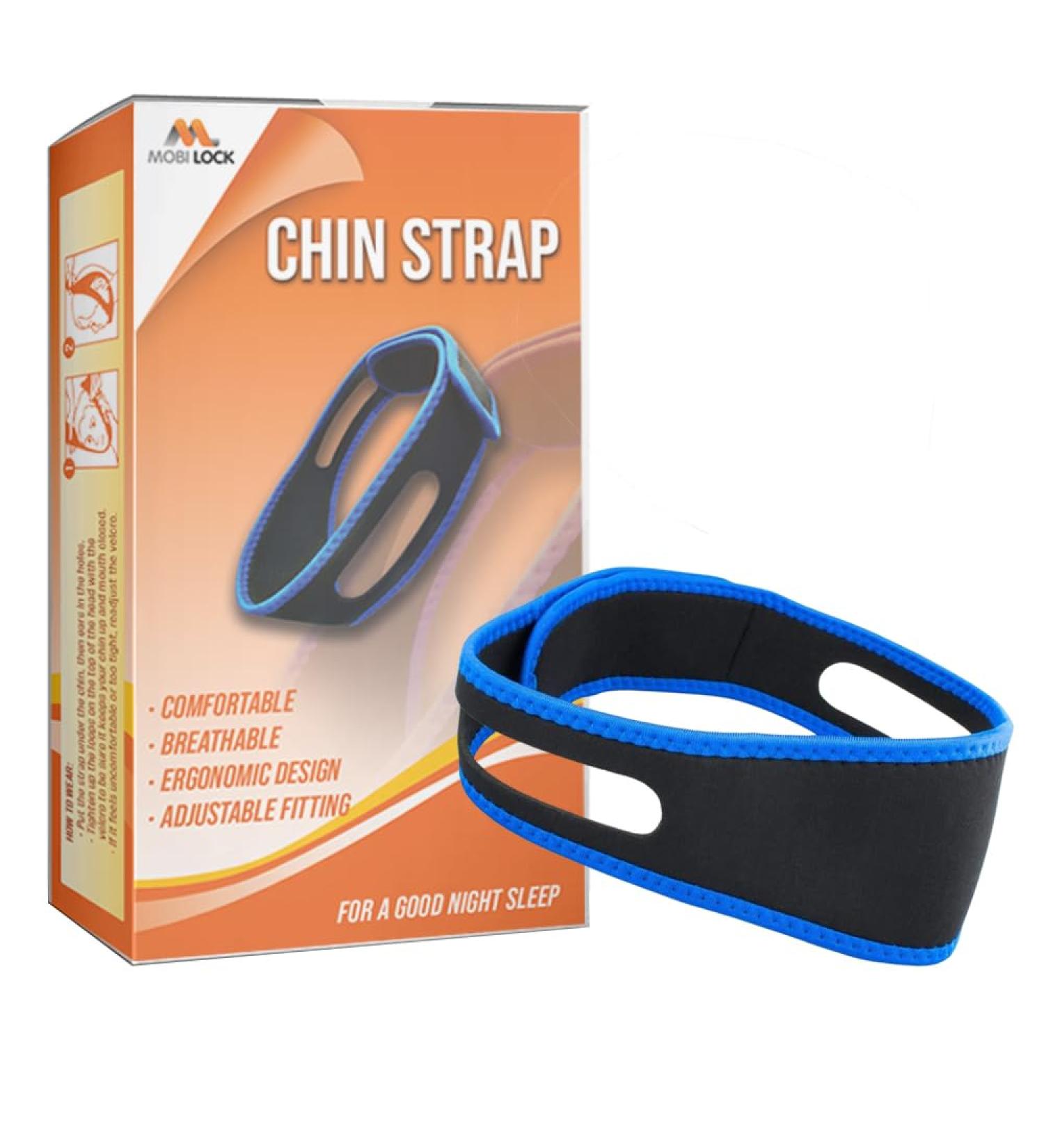 Anti Snore Chin Strap for Women & Men - Adjustable Double-Support Straps - Snoring Prevention Device by Mobi Lock - Buy Online on GoSupps.com