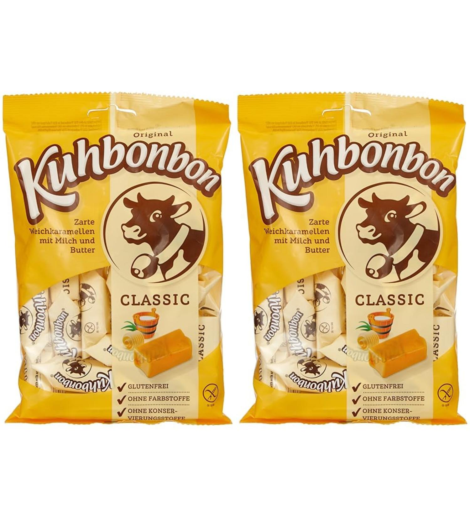 Cowbonbon Classic Soft Caramel Bonbons - Gluten-Free Toffee Candies | 200g (2 Pack) - Sweet Treats for All! - Buy Online on GoSupps.com