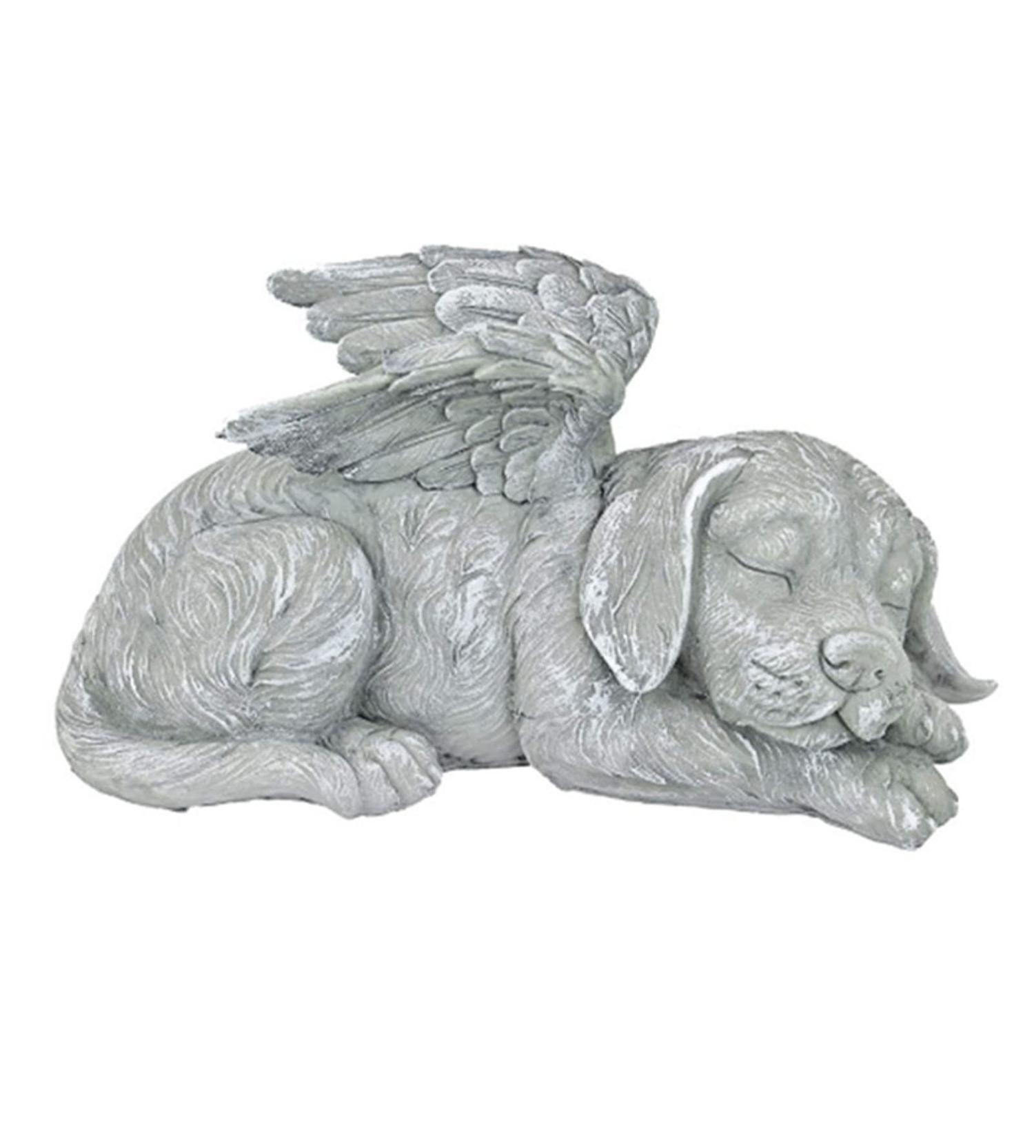 Qcwwy Pet Memorial Statue - Angel Pet Grave Marker Tribute | Resin Sleeping Pet Angel Garden Sculpture for Pet Memorial Gravestone Ornament - Buy Online on GoSupps.com