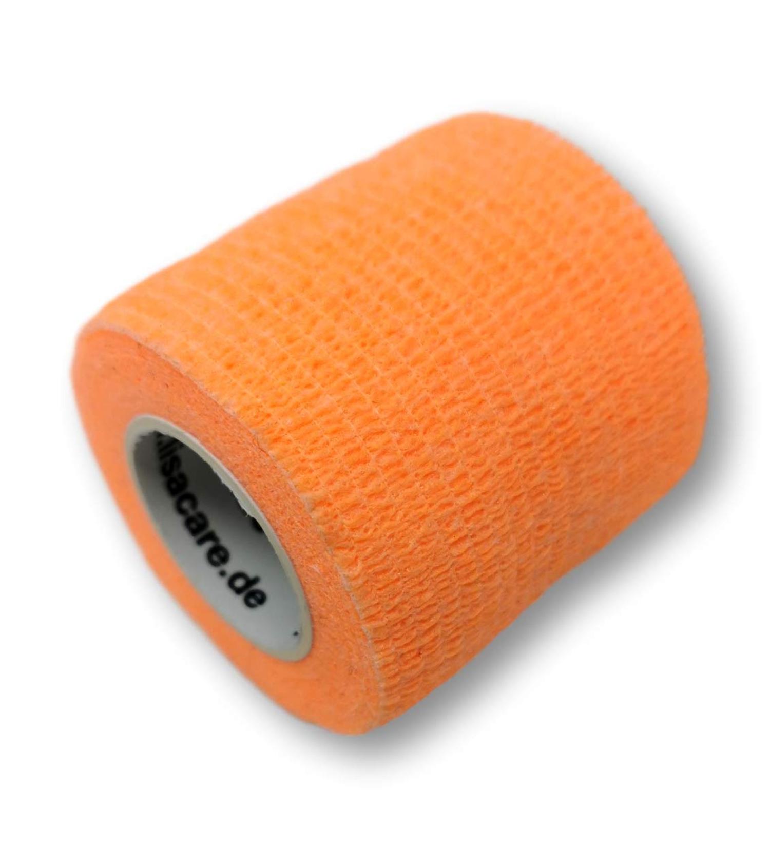 Lisacare Cohesive Bandage - Self-Adhering Elastic 5cm for Humans & Animals | Sports Fixing Bandage - 12-Set in Neo-Oxange & Color Motifs - Buy Online on GoSupps.com