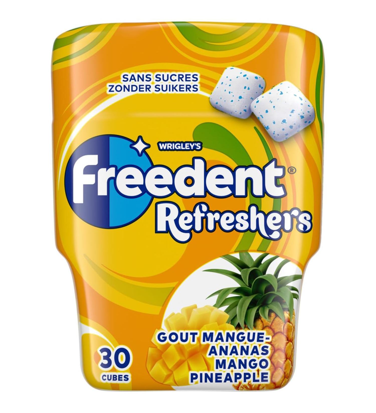 FREEDENT Refreshers Chewing Gum Green Mint Flavor Box of 30 Sugars 67 g - Buy Online on GoSupps.com