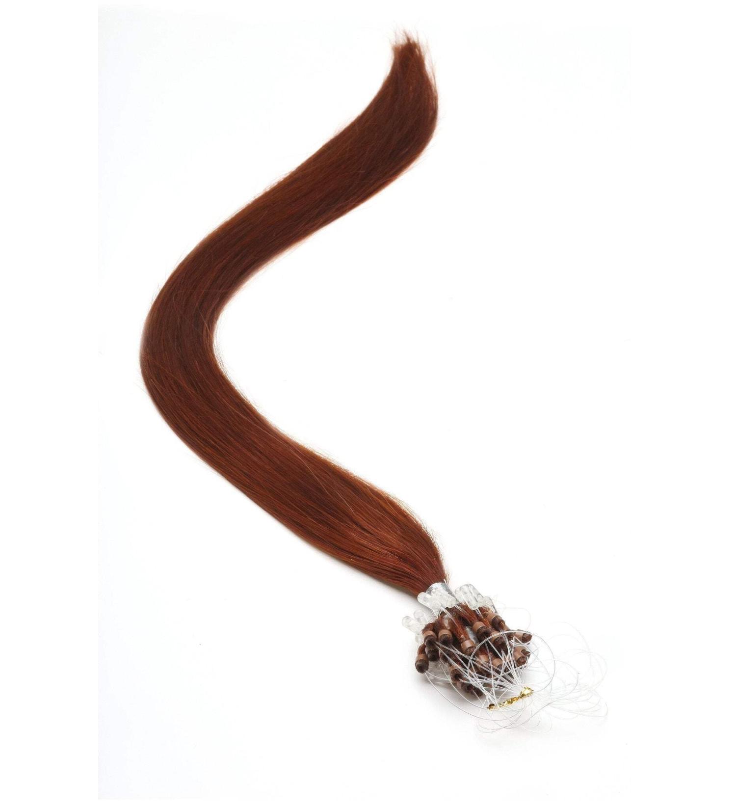 Micro Ring/Micro Loop/Micro Bead Hair Extensions 18" Spiced Auburn (32) American Pride