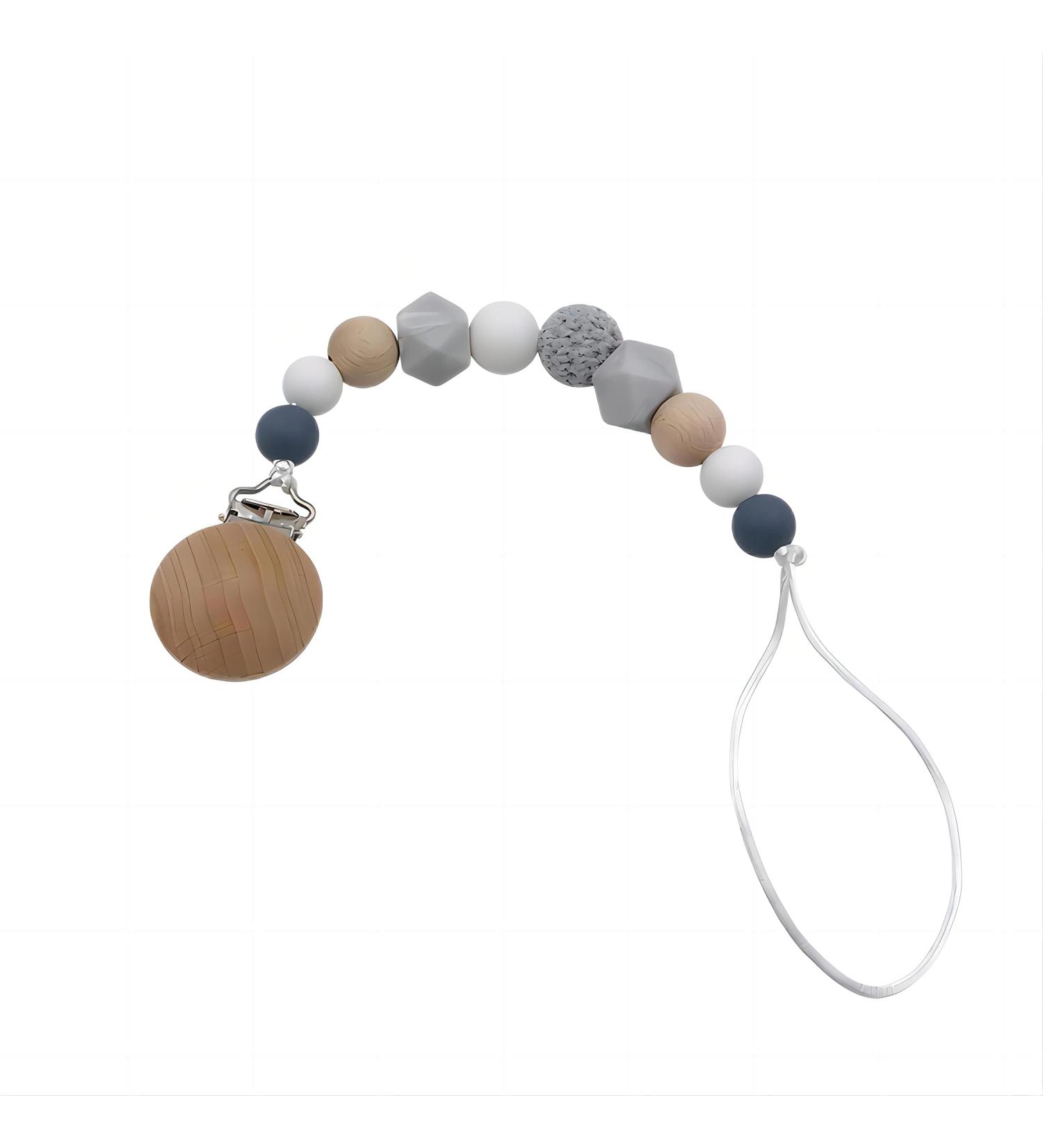 Fodofodo Silicone Pacifier Clip - Teething Pacifier Holder Chain in Graphite Gray - Buy Online on GoSupps.com
