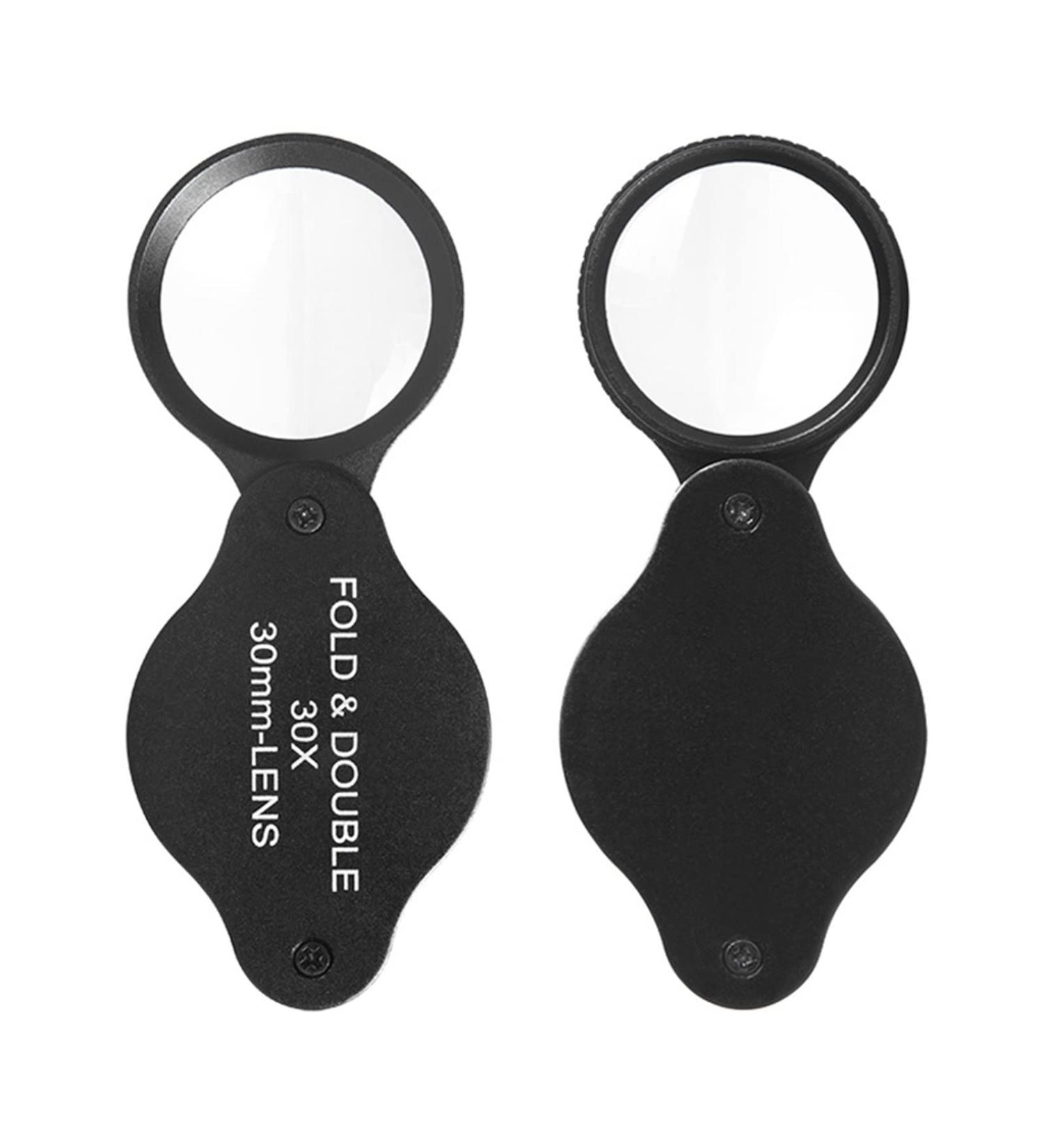 Mini Magnifying Glass 30X Folding Pocket Magnifier with Metal Protective Case Foldable Reading Magnifying Glass Portable Small Gift - Buy Online on GoSupps.com