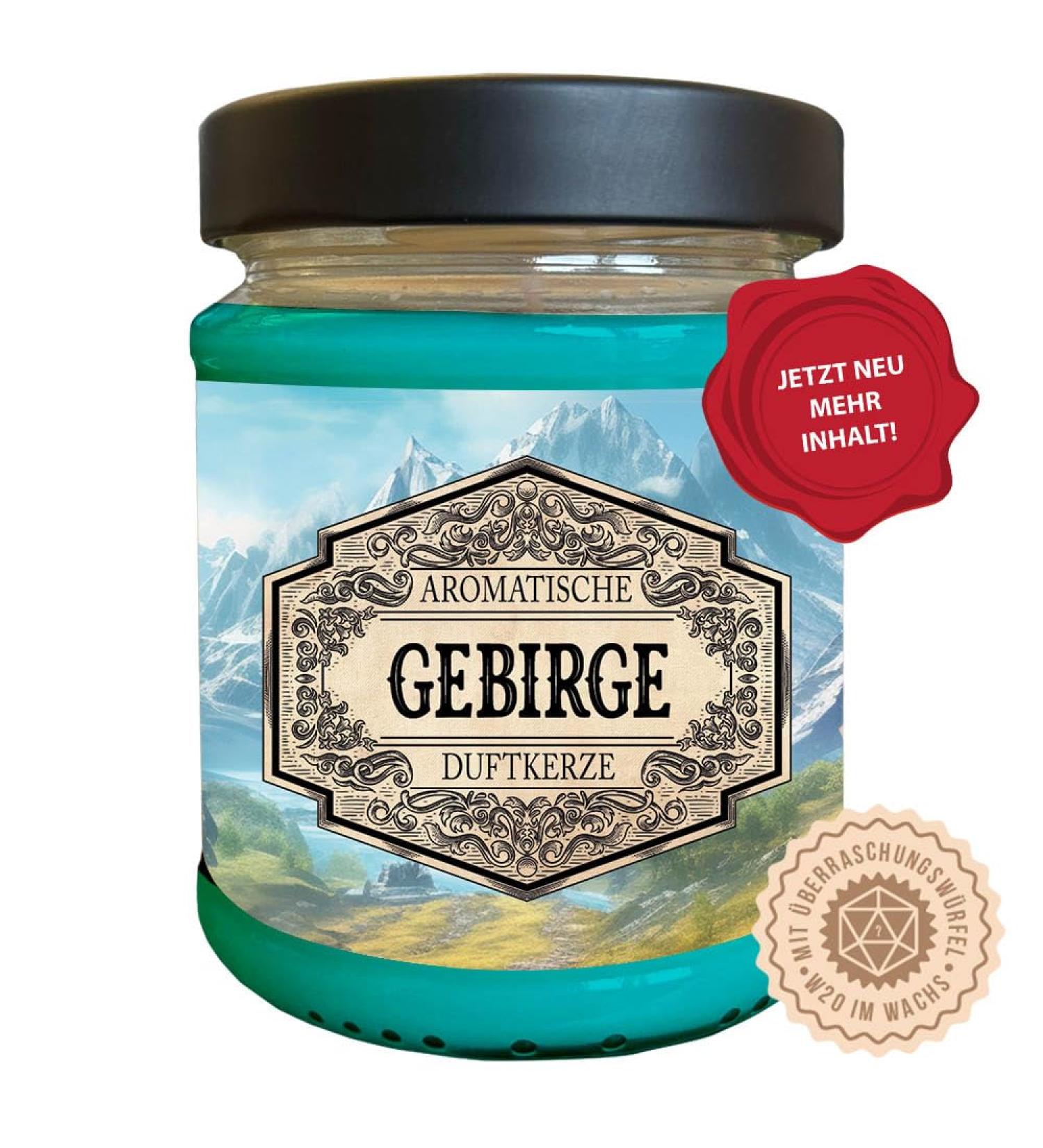 Role play scented candle with surprise dice (mountains)