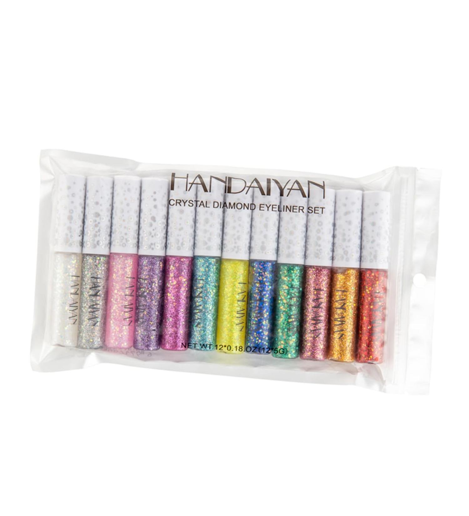 Mikinona 12pcs Liquid Eyeliner Eye Shadow Eyeshadow Glitter Eyeliner Shinny Eyeliner - Buy Online on GoSupps.com