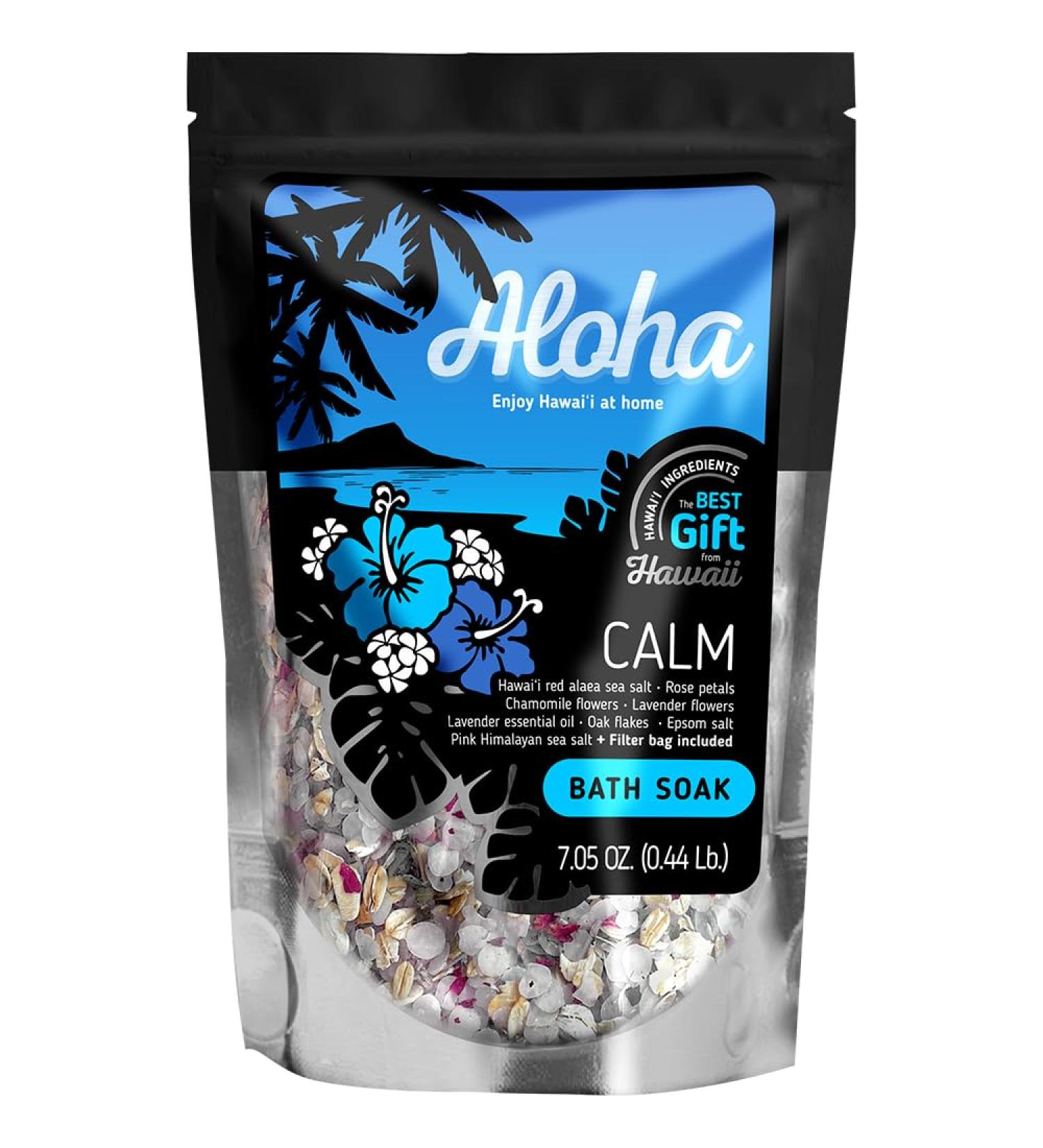 Aloha Bath Soak Calm | Soothing Hawai i Ingredients for Relaxation - Enjoy the Essence of Hawai i at Home - Buy Online on GoSupps.com