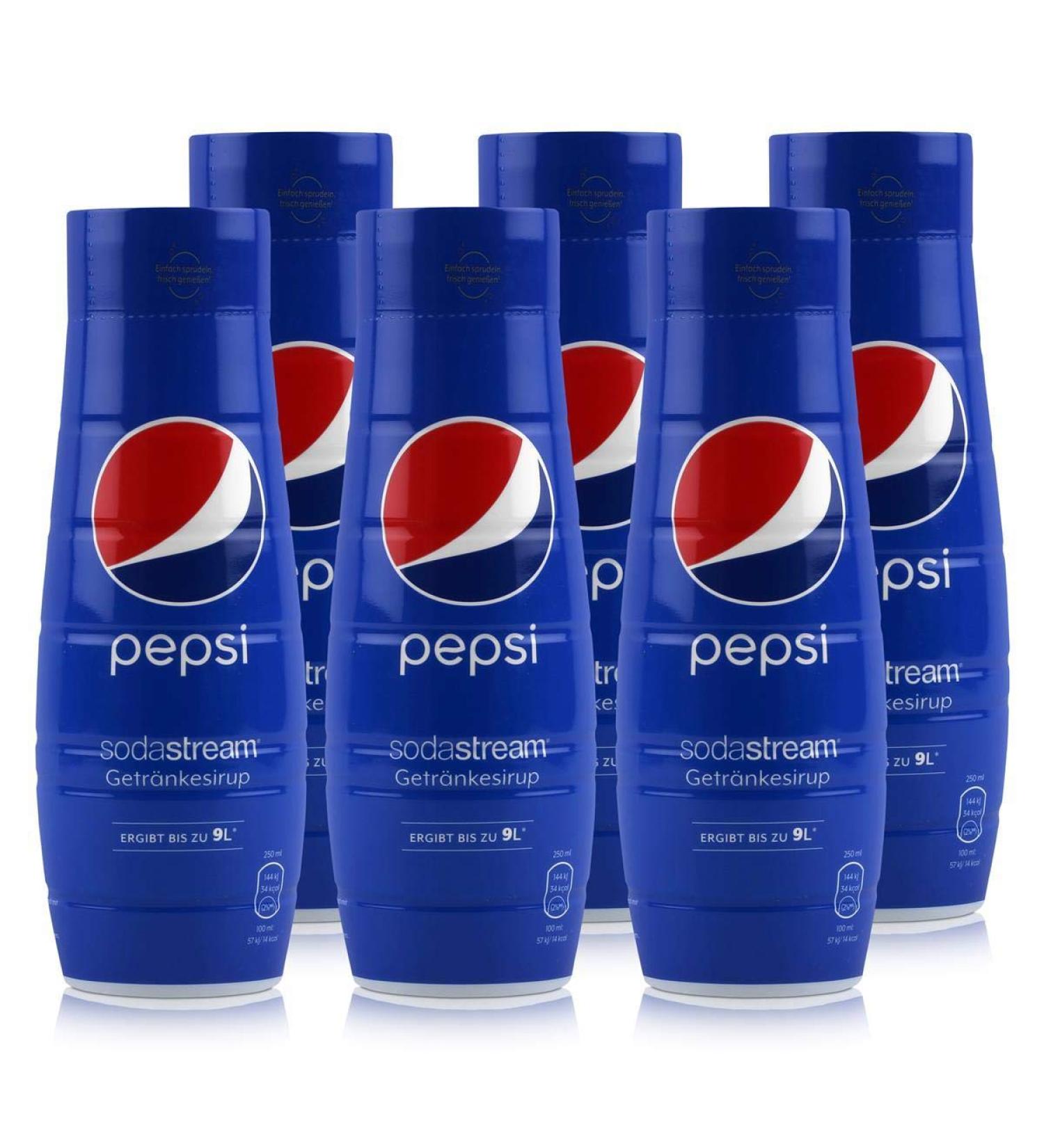 SodaStream - Pepsi Syrup - 6x 440ml - Buy Online on GoSupps.com