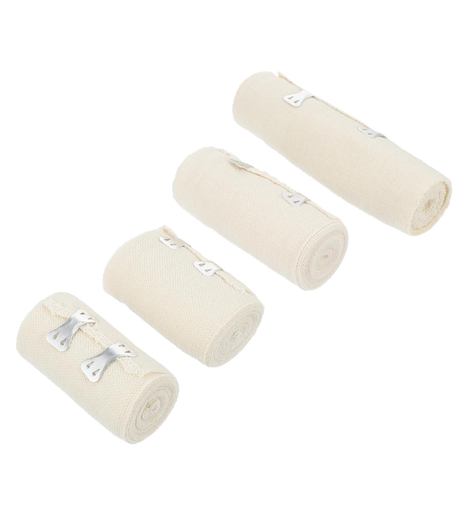 FRCOLOR 4 Rolls Elastic Band Gauze Pads - Stretchy Nylon Non-Woven Gauze (15x4.5CM) - Ideal for Wound Care & Medical Supplies - International Shipping - Buy Online on GoSupps.com