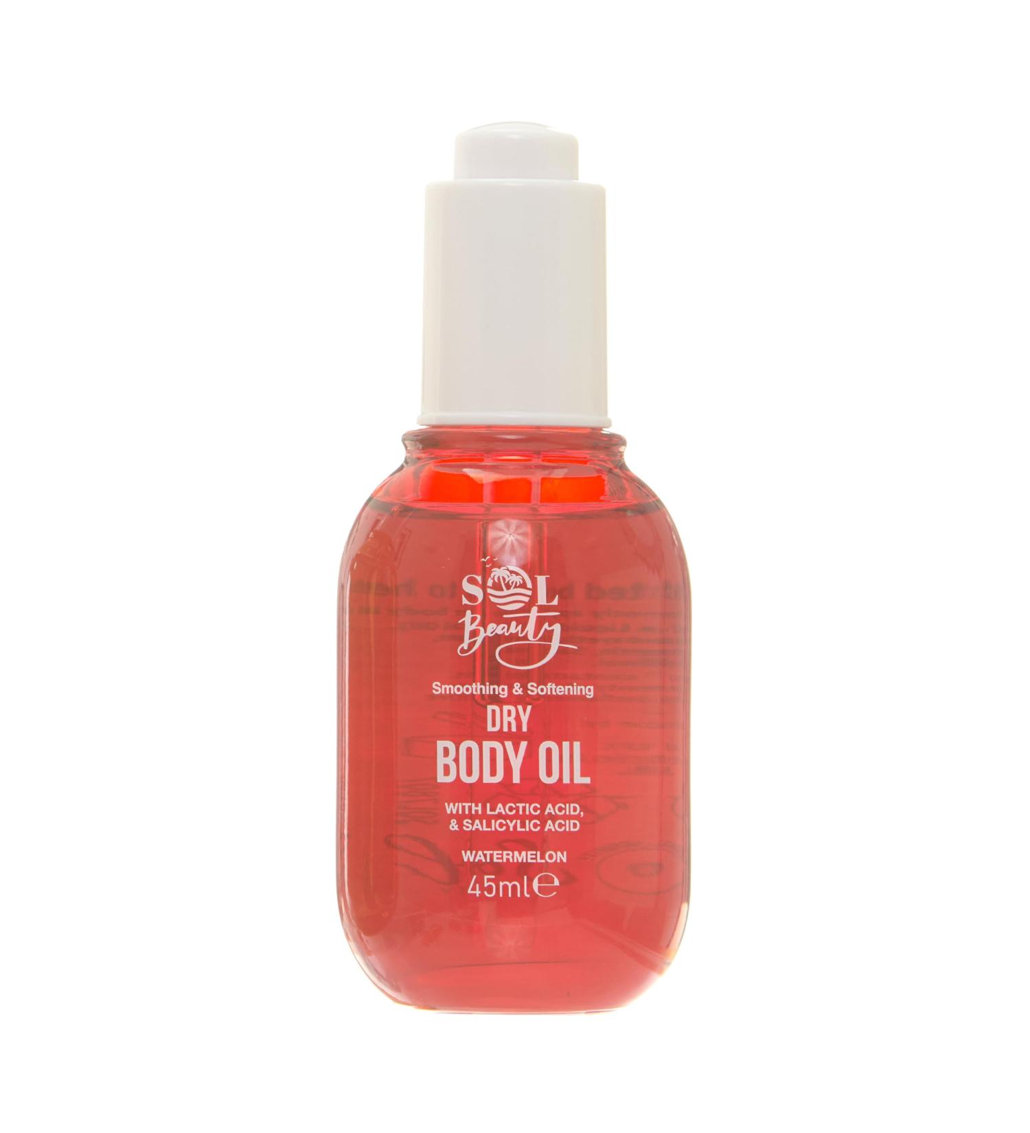 Sol Beauty Watermelon Scent Dry Body Oil Helps Hydrate and Soften Skin Vegan Friendly Lightweight Moisturizer 45ml - Buy Online on GoSupps.com